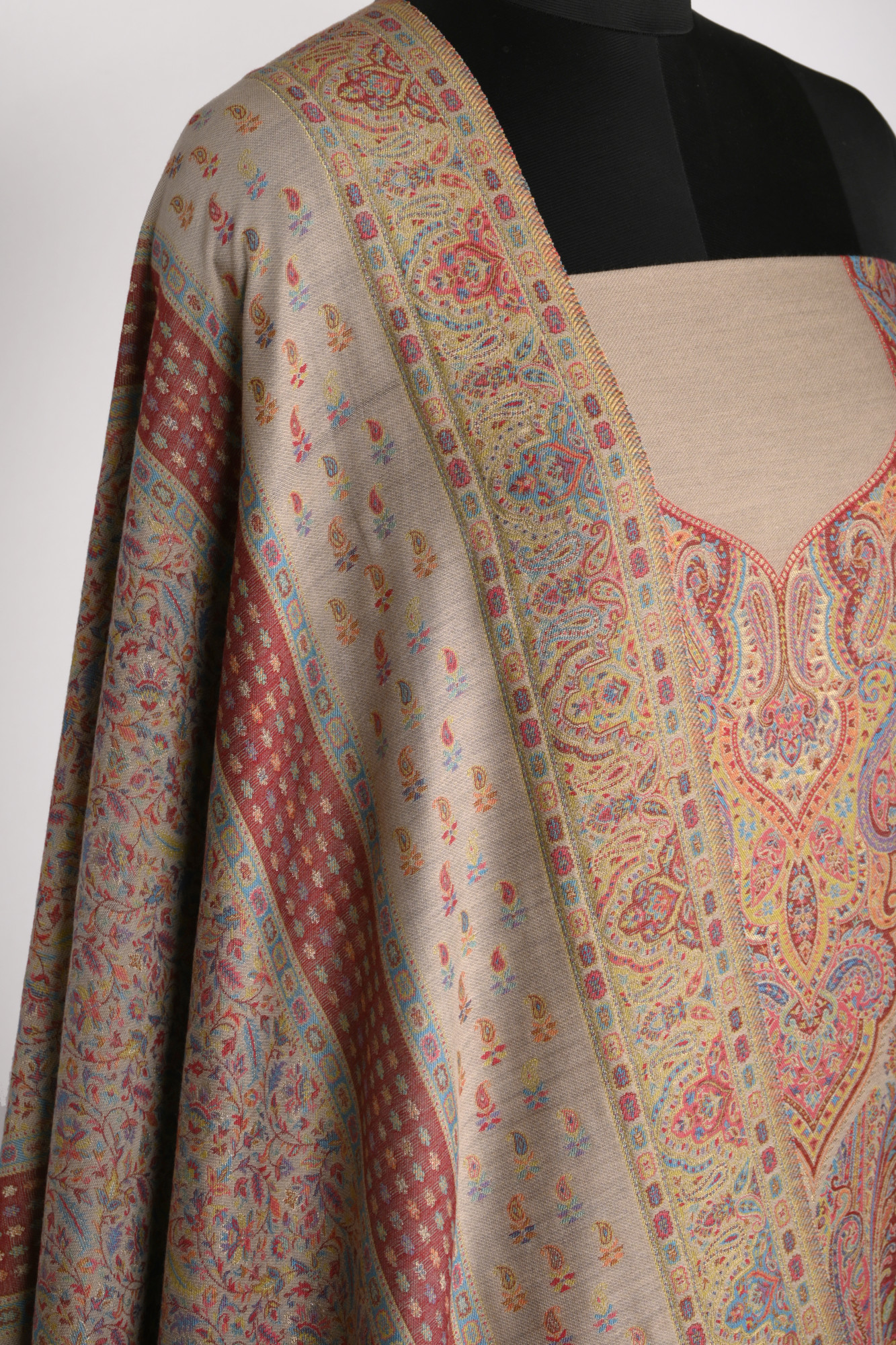 Brown Spun Digital printed Suit with Dupatta - 1000-0411B