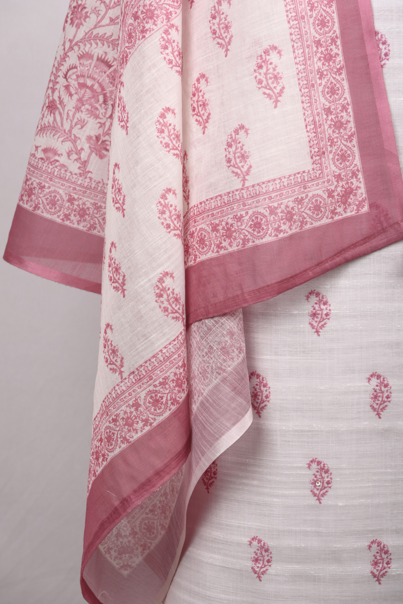 Pink Cotton Suit Set with Beautiful Dupatta - 1020-4966