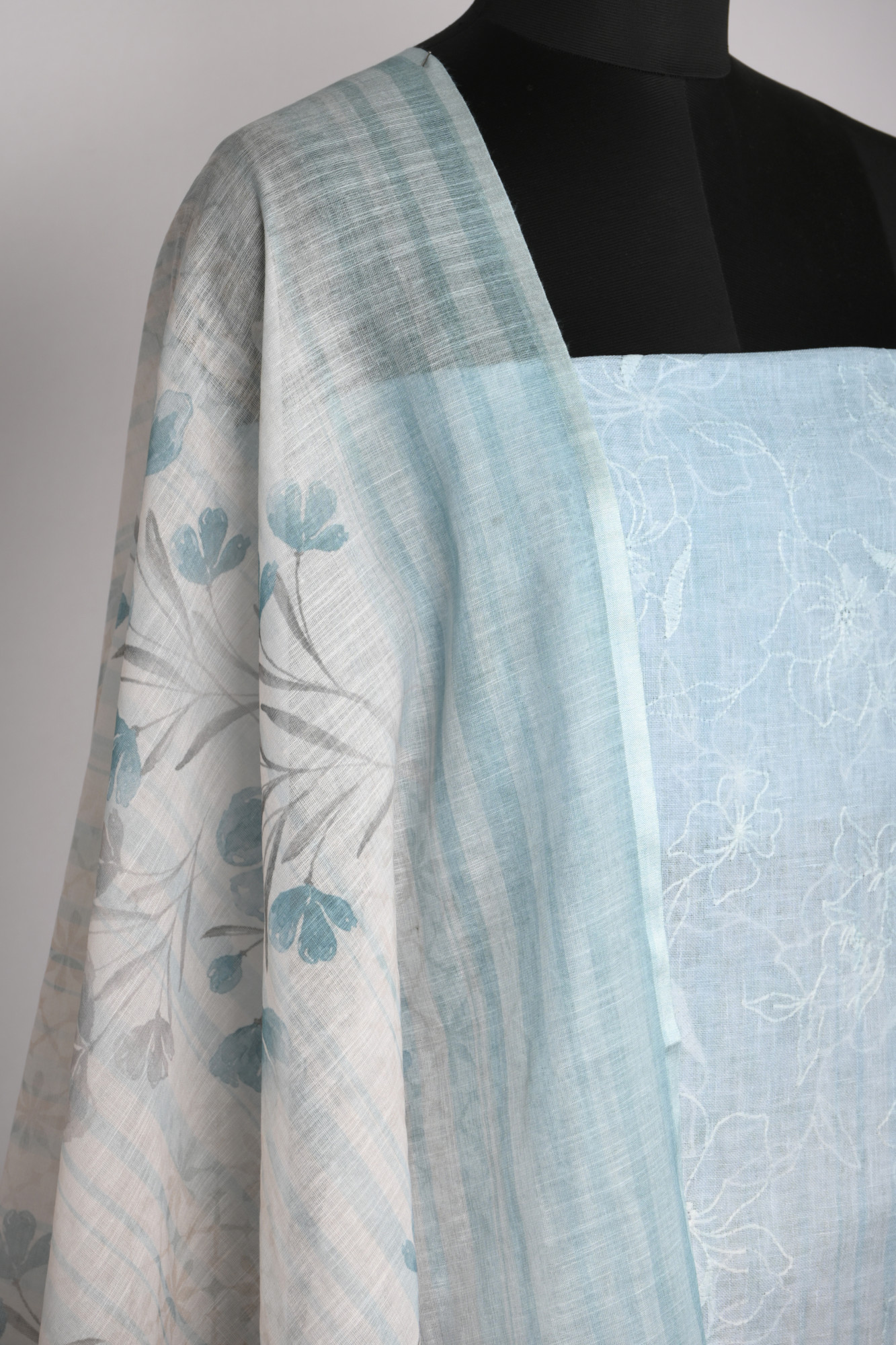 Firozee Cotton Suit Set with Beautiful Dupatta - 1020-4955A