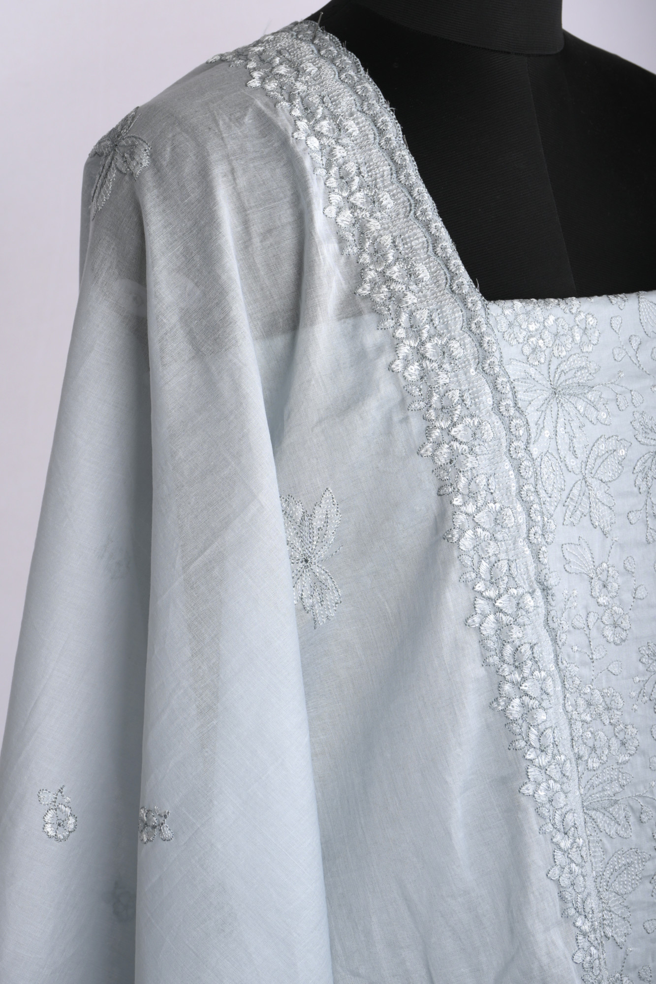 Firozee Cotton Suit Set with Beautiful Dupatta - 1020-5321B