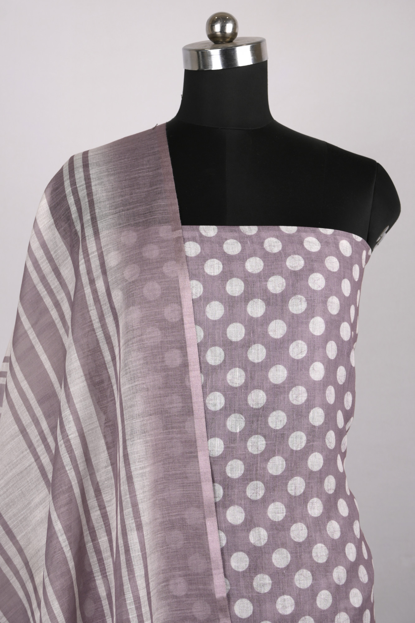 Brown Cotton Suit Set with Beautiful Dupatta - 1020-4919C