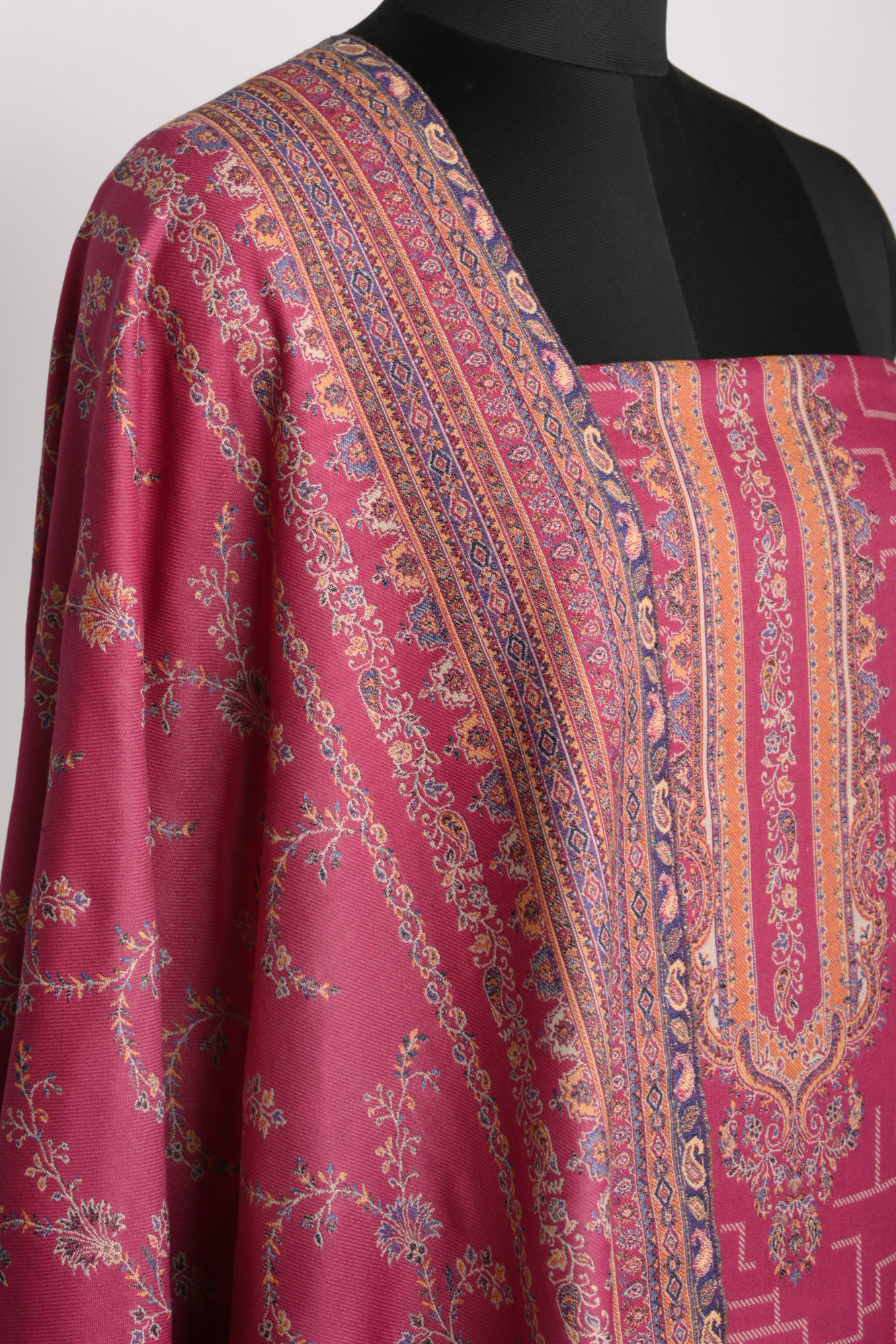 Rani Printed Pashmina Suit Set With Dupatta - 131-0482