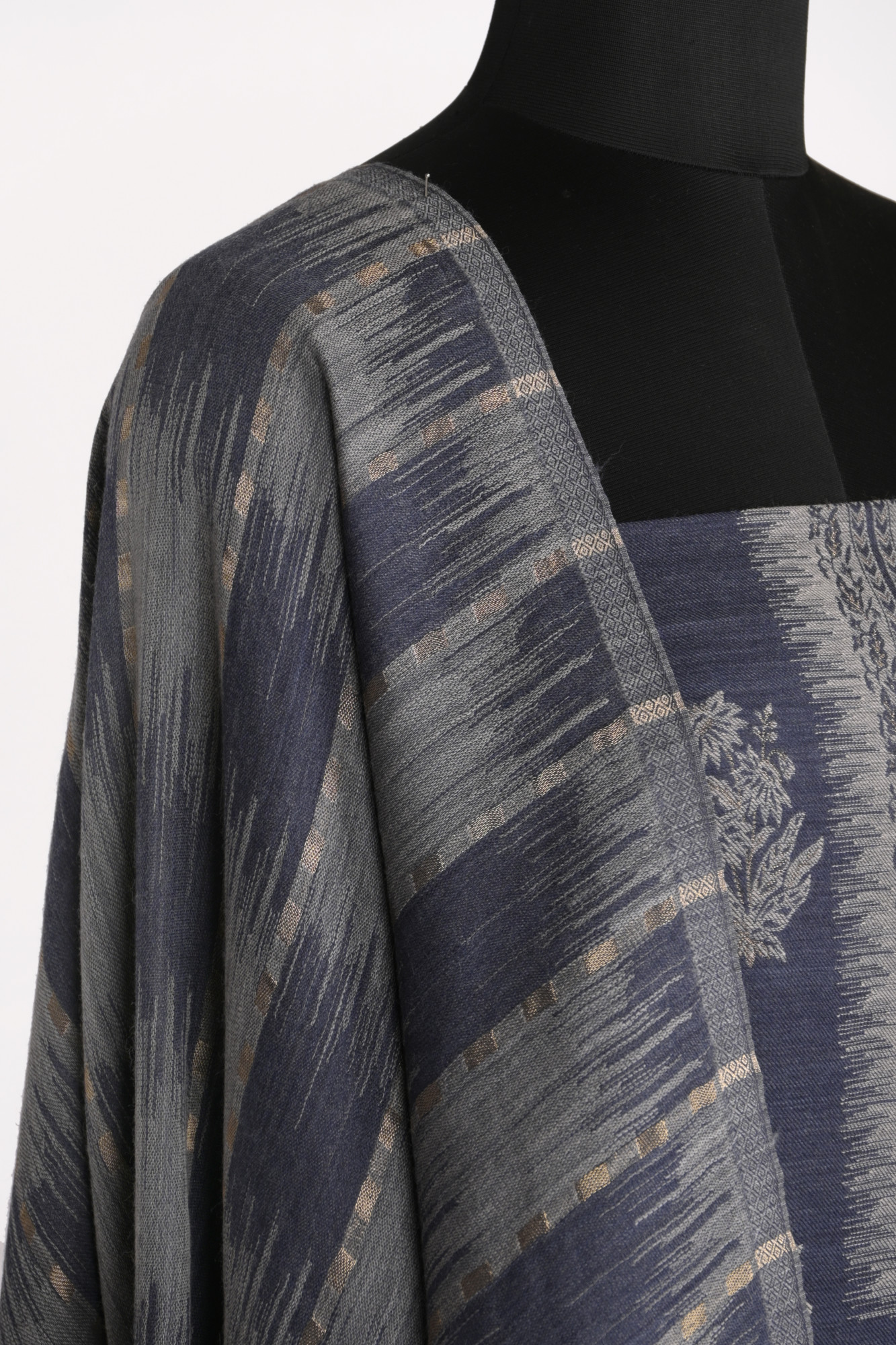 Grey Pashmina Suit Set with Pashmina Dupatta - PASH1403A