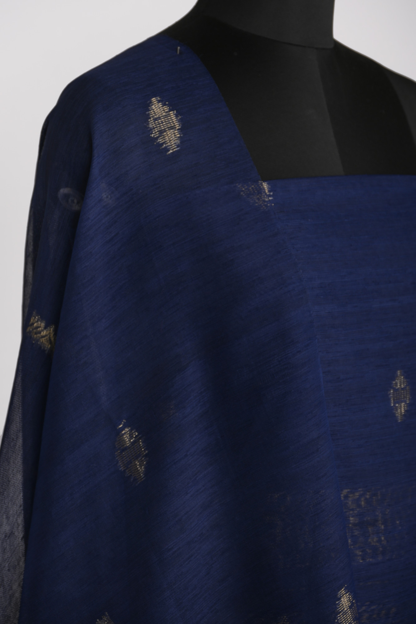 Blue Chanderi Silk Suit with Banarasi Dupatta - 811-LVCT7654B