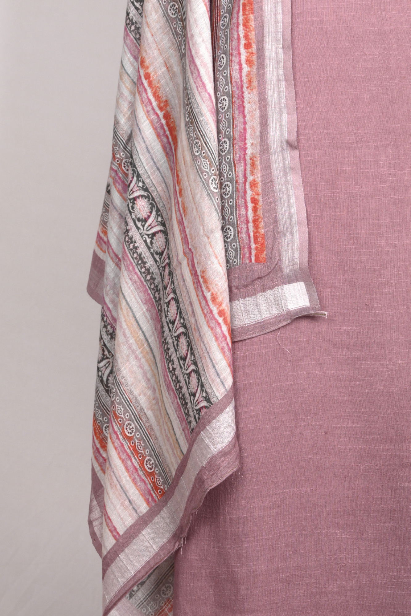 Purple Linen Beautiful Suit Set with Dupatta - 996-CTLN1111-3A