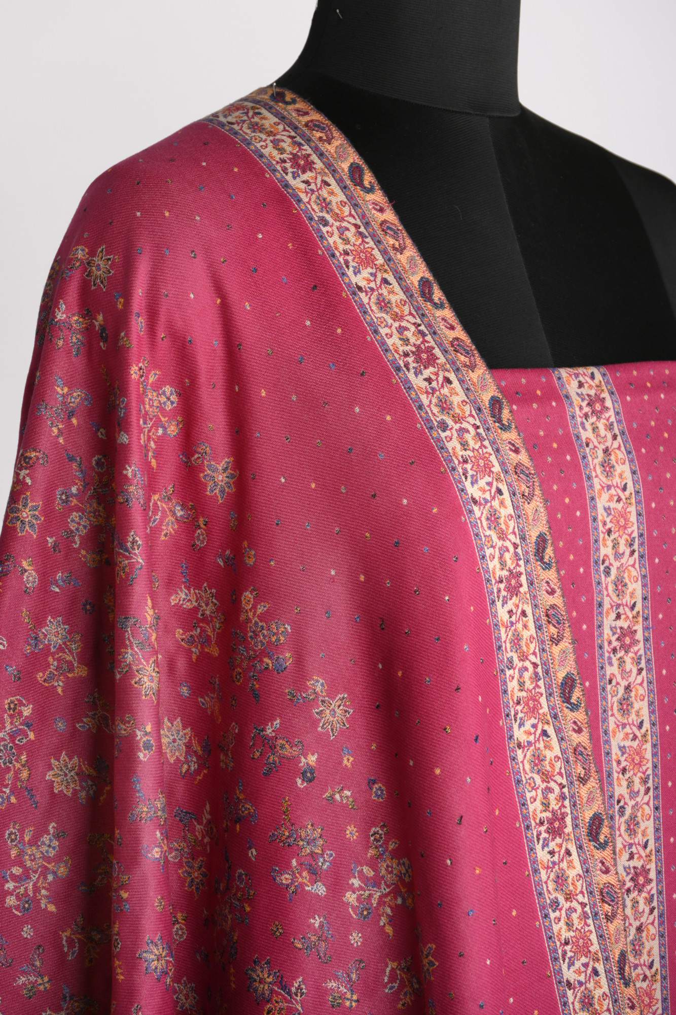 Rani Printed Pashmina Suit Set With Pashmina Dupatta - 131-490