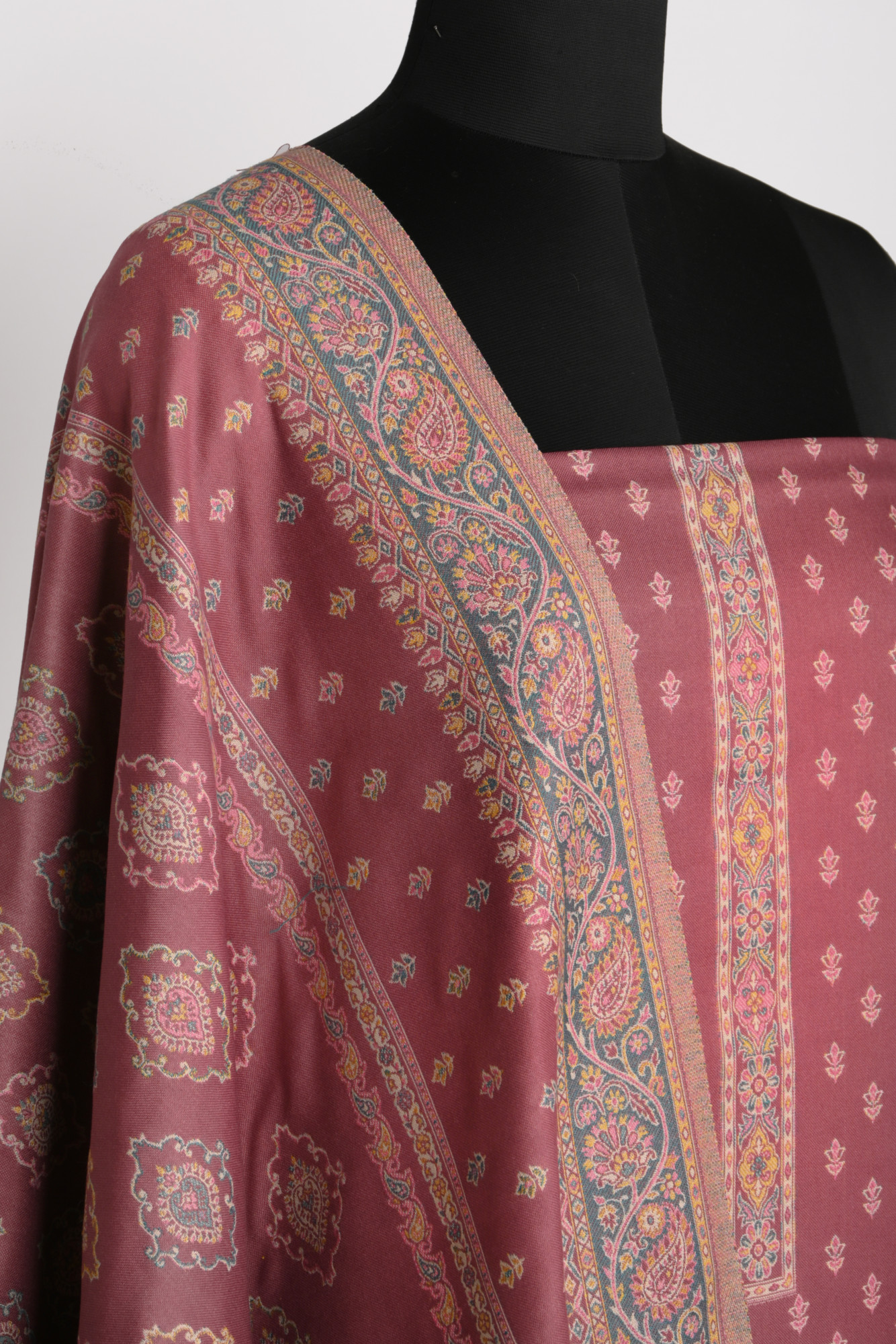 Pink Printed Pashmina Suit Set With Pashmina Dupatta - 1000-0488C