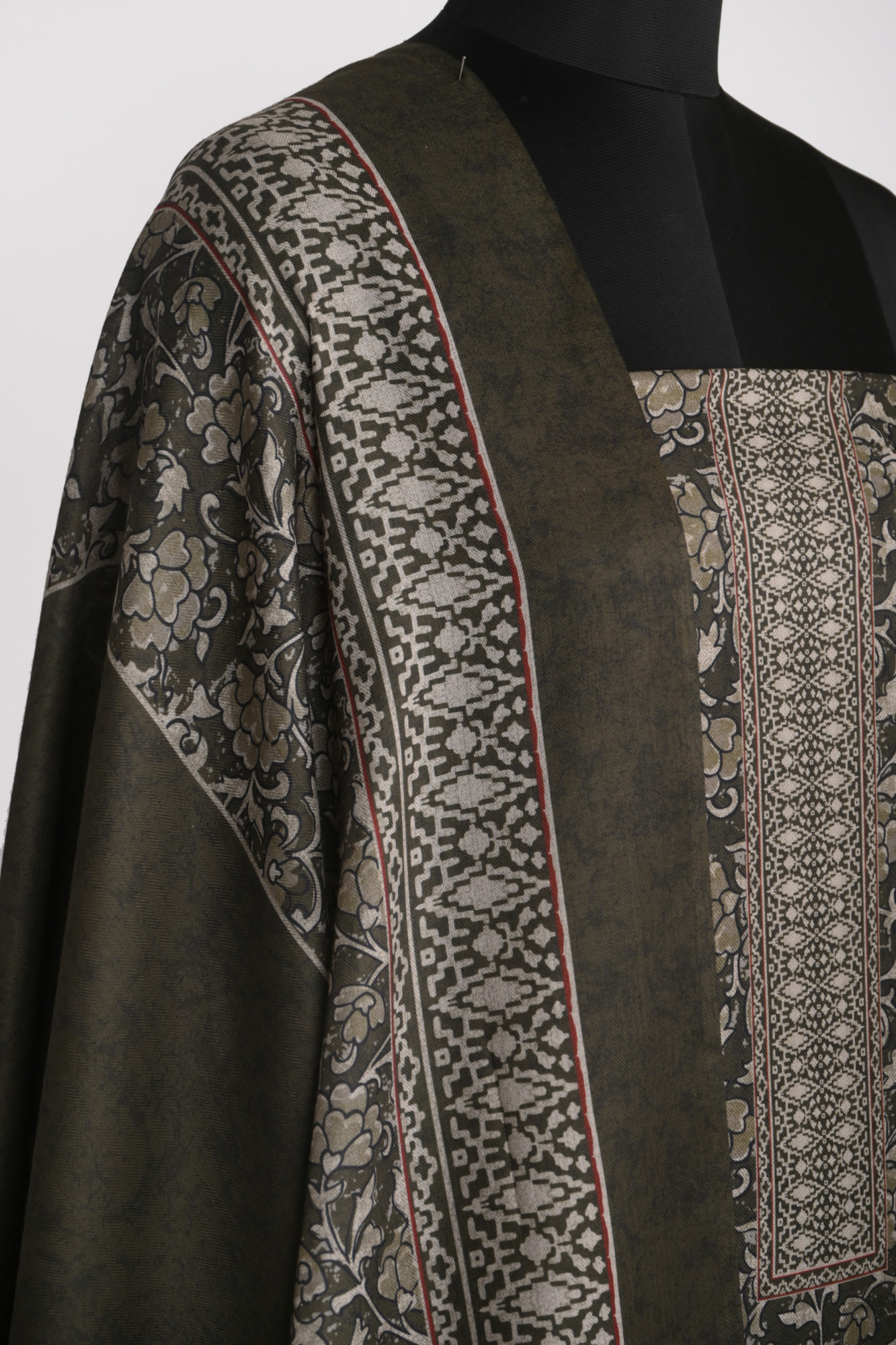 Mehndi Spun Suit Set with Beautiful Dupatta - 131-1845C