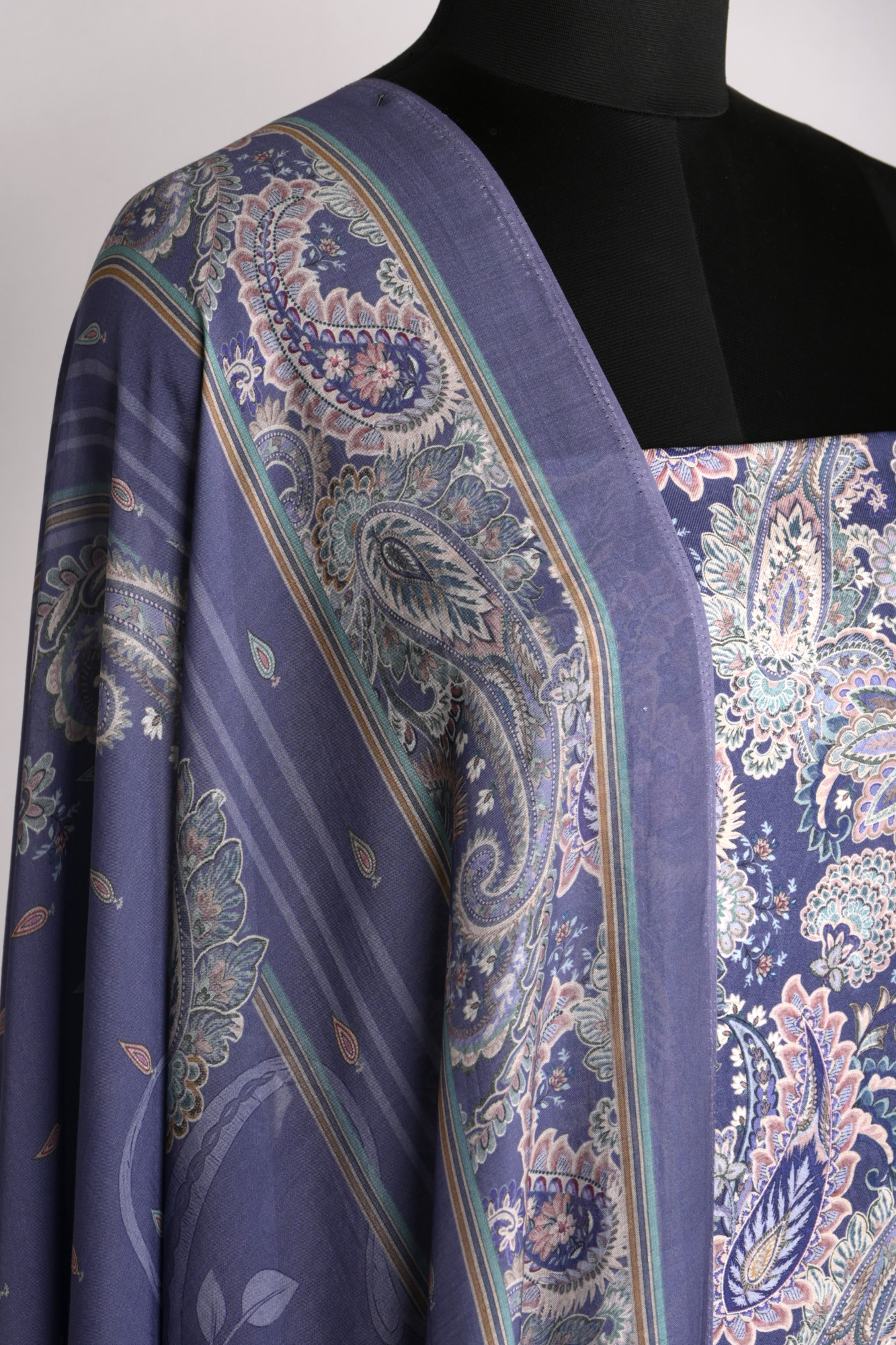 Blue Spun Digital Printed Suit with Spun Dupatta - VUN7710B
