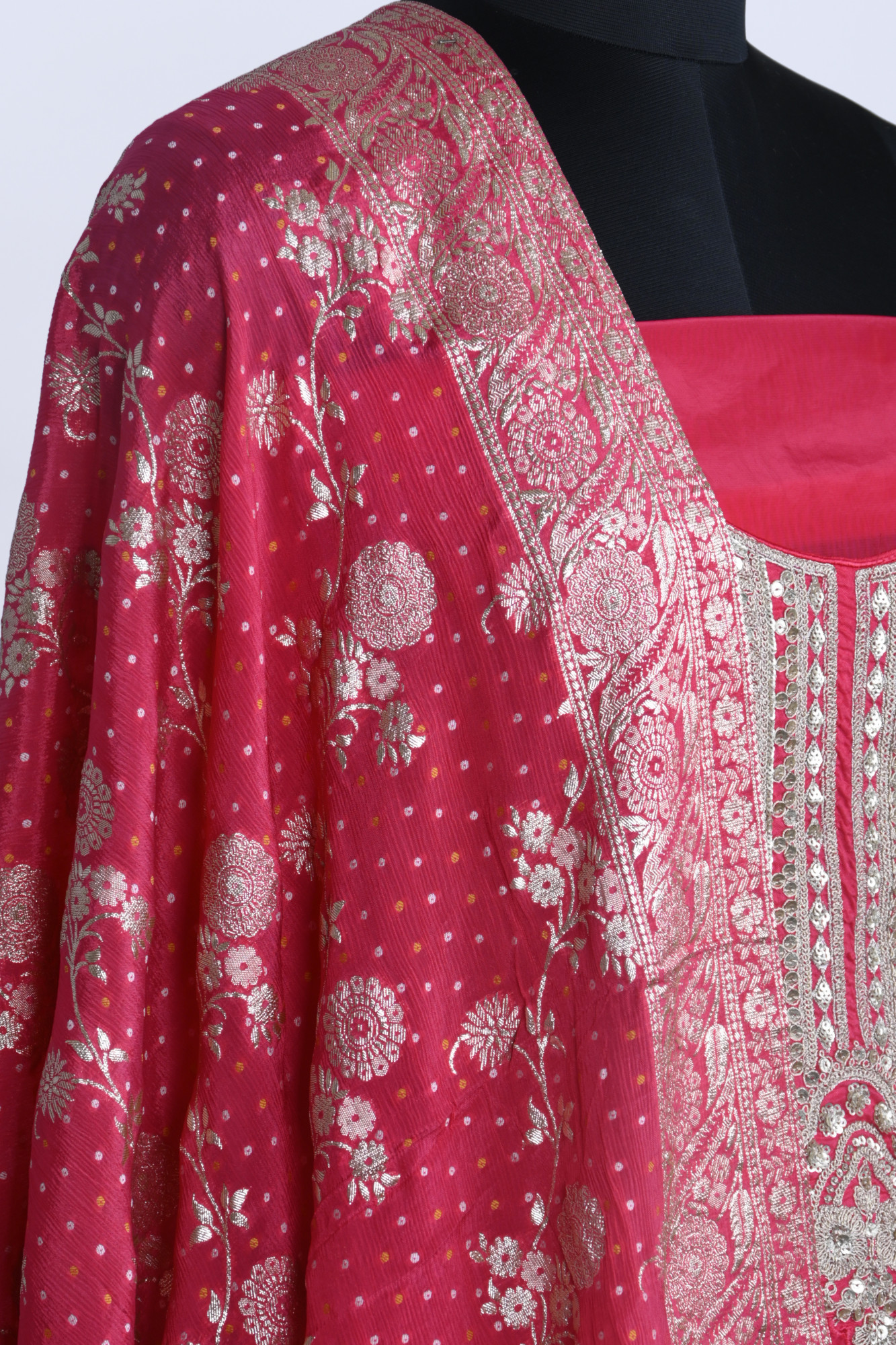 Rani Silk Unstitch suit set with Dupatta - 131-CT4418A