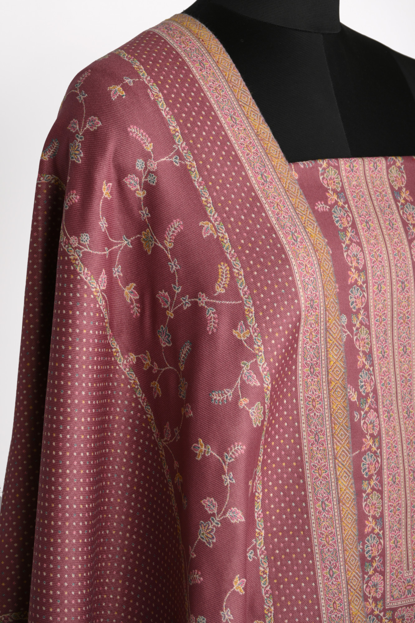 Pink Printed Pashmina Suit Set With Dupatta - 1000-0481C
