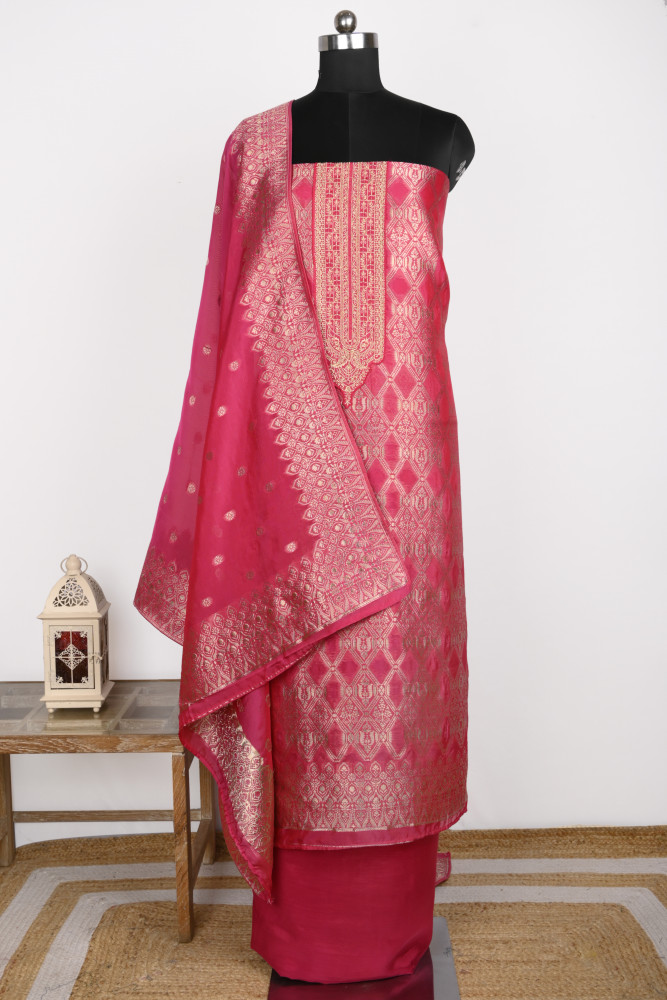 Image of Rani Organza Beautiful Suit Set with Dupatta - 131-KE11244C