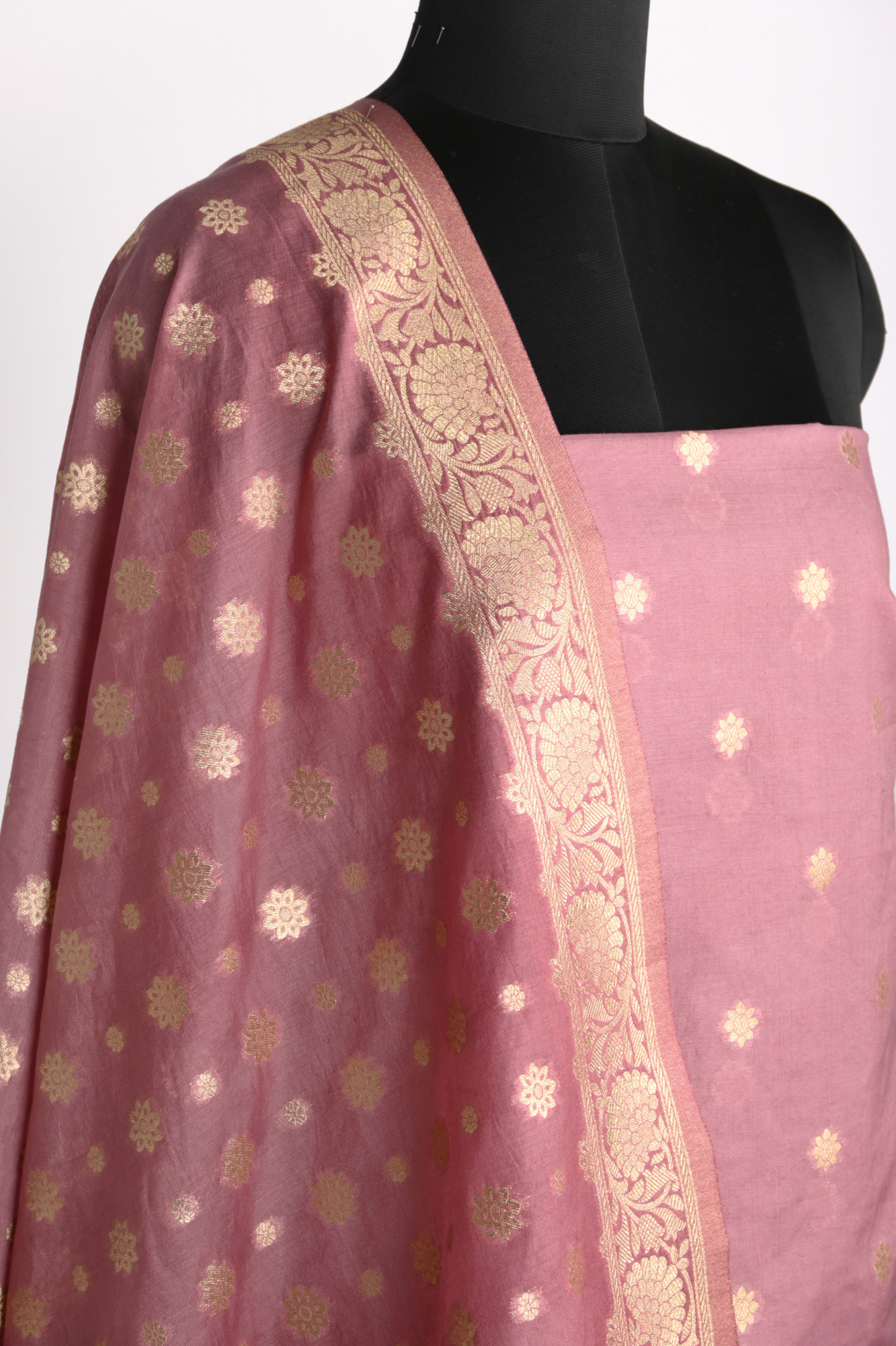 Mauve Chanderi Silk Suit Set with Chanderi Silk Dupatta - 1021-CTN-1F