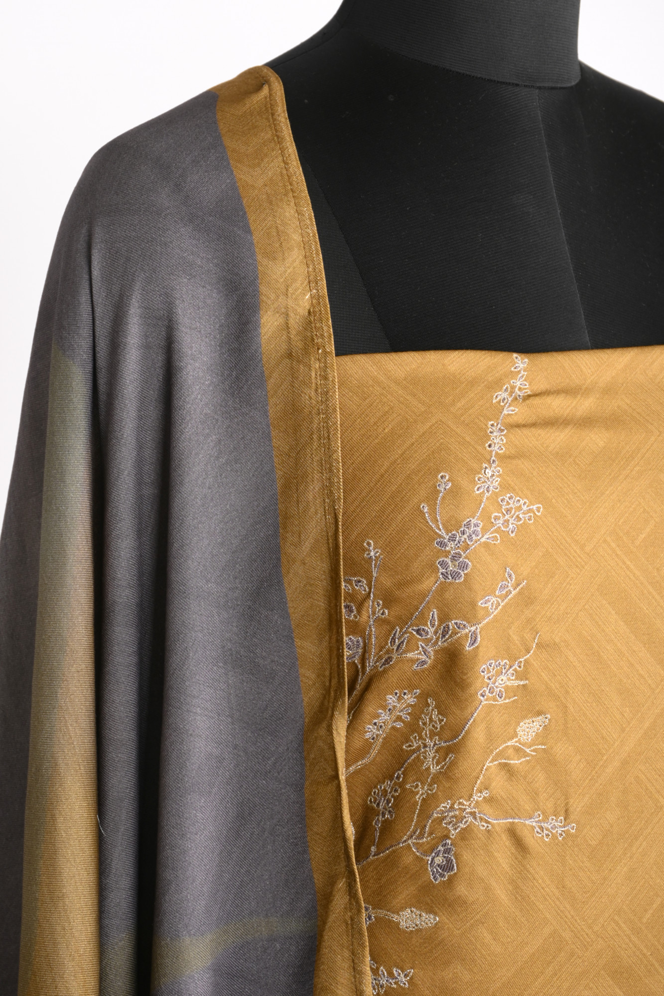 Mustard Spun Suit Set With Spun Dupatta - VARV01B