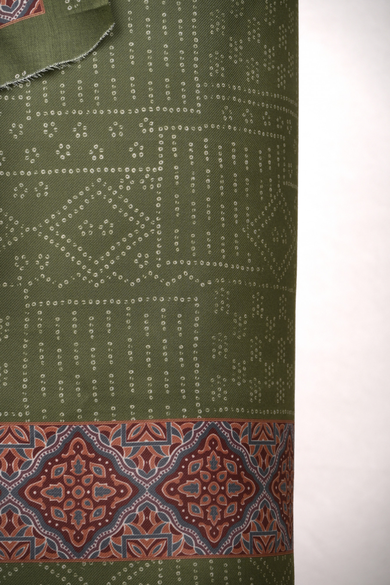 Green Printed Spun Suit Set With Spun Dupatta - 131-1846C