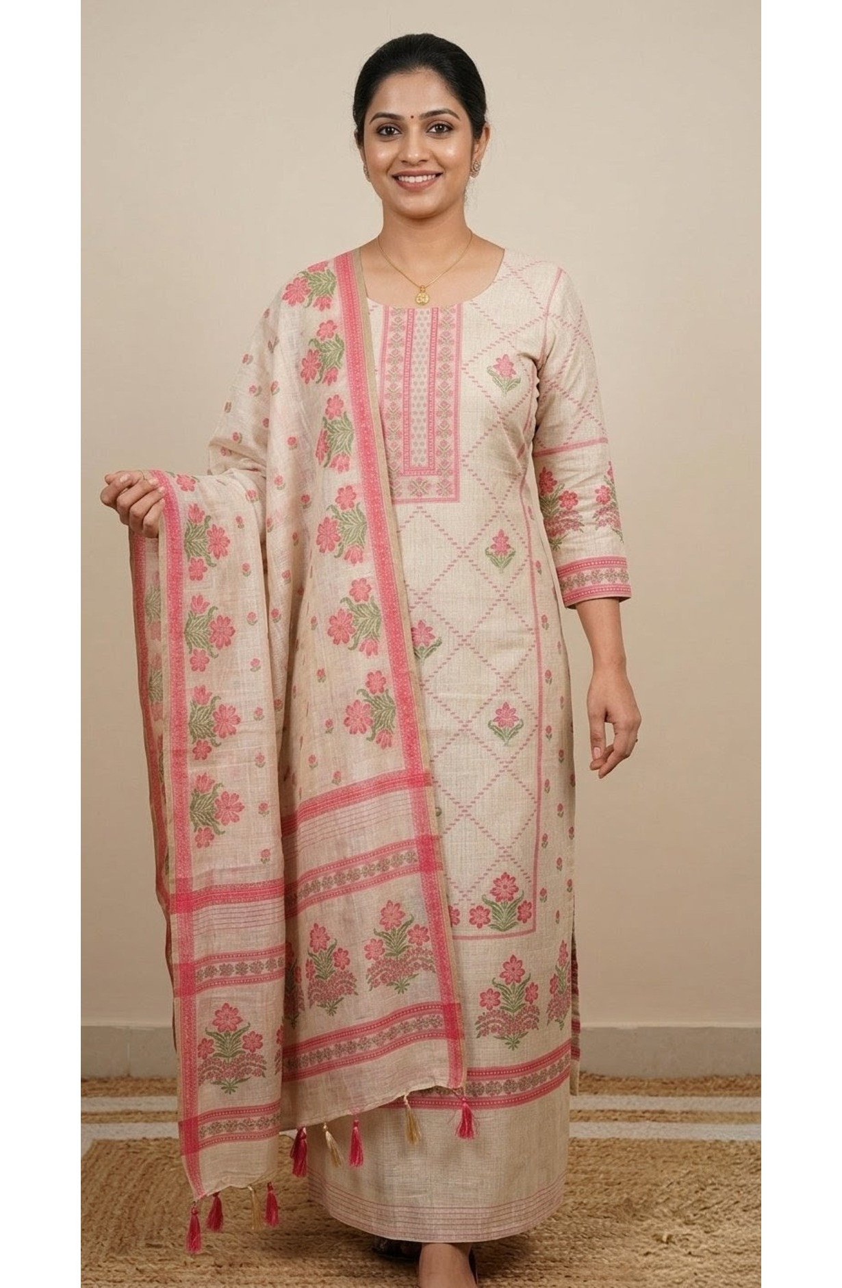 Red Chanderi Beautiful Suit Set with Chanderi Dupatta - 131-MW175