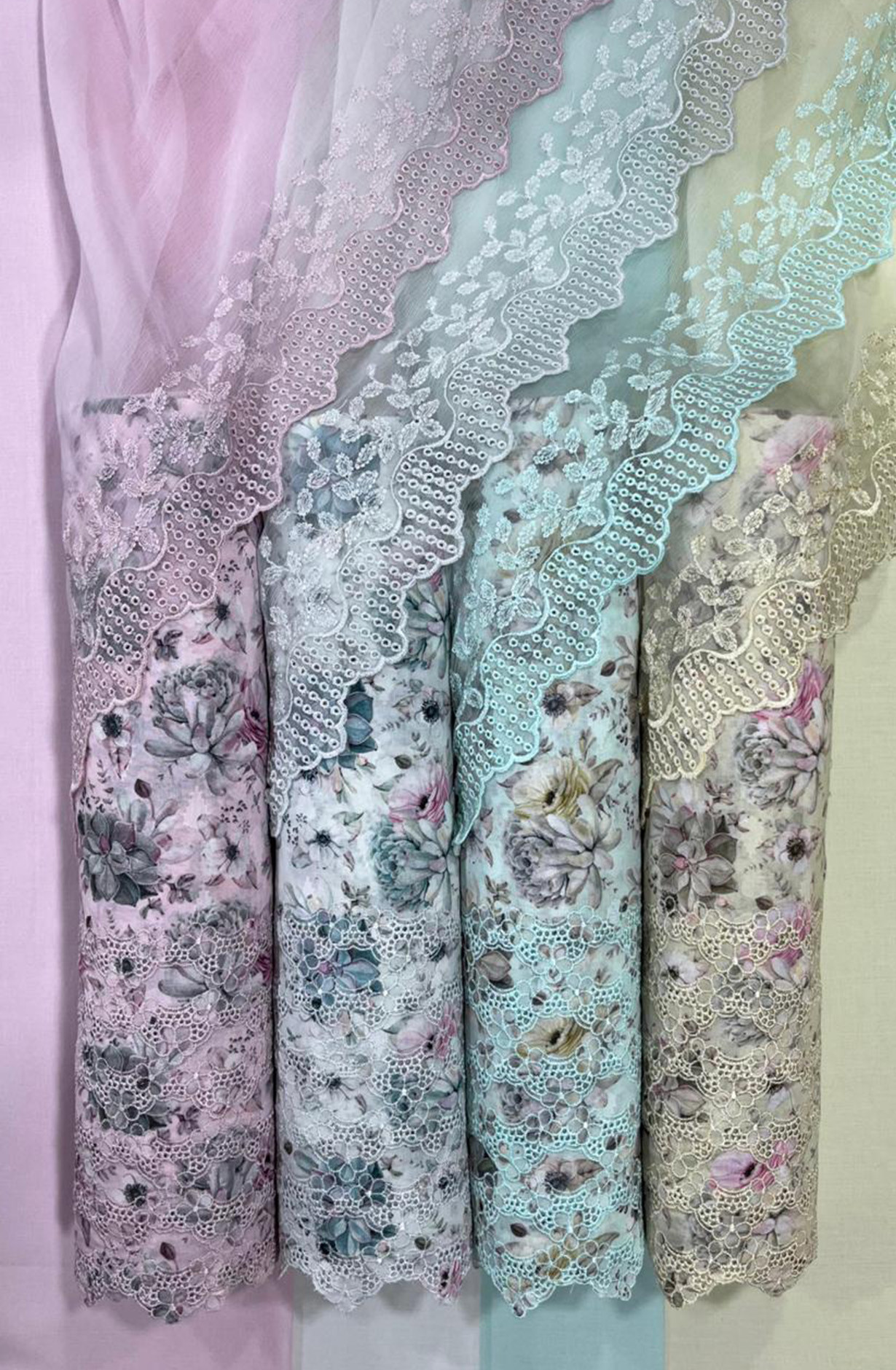 Pink Cotton Beautiful Suit Set with Dupatta - FOL2218A