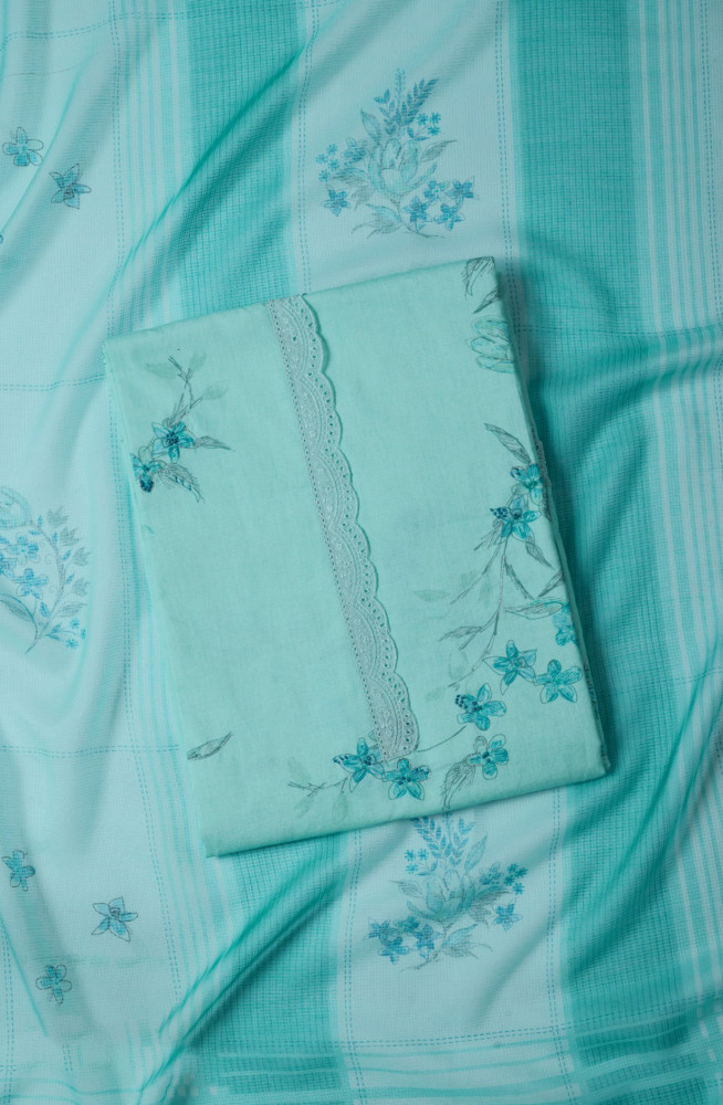 Image of Firozee Lawn cotton Digital Printed Suit with Dupatta - VARV38C