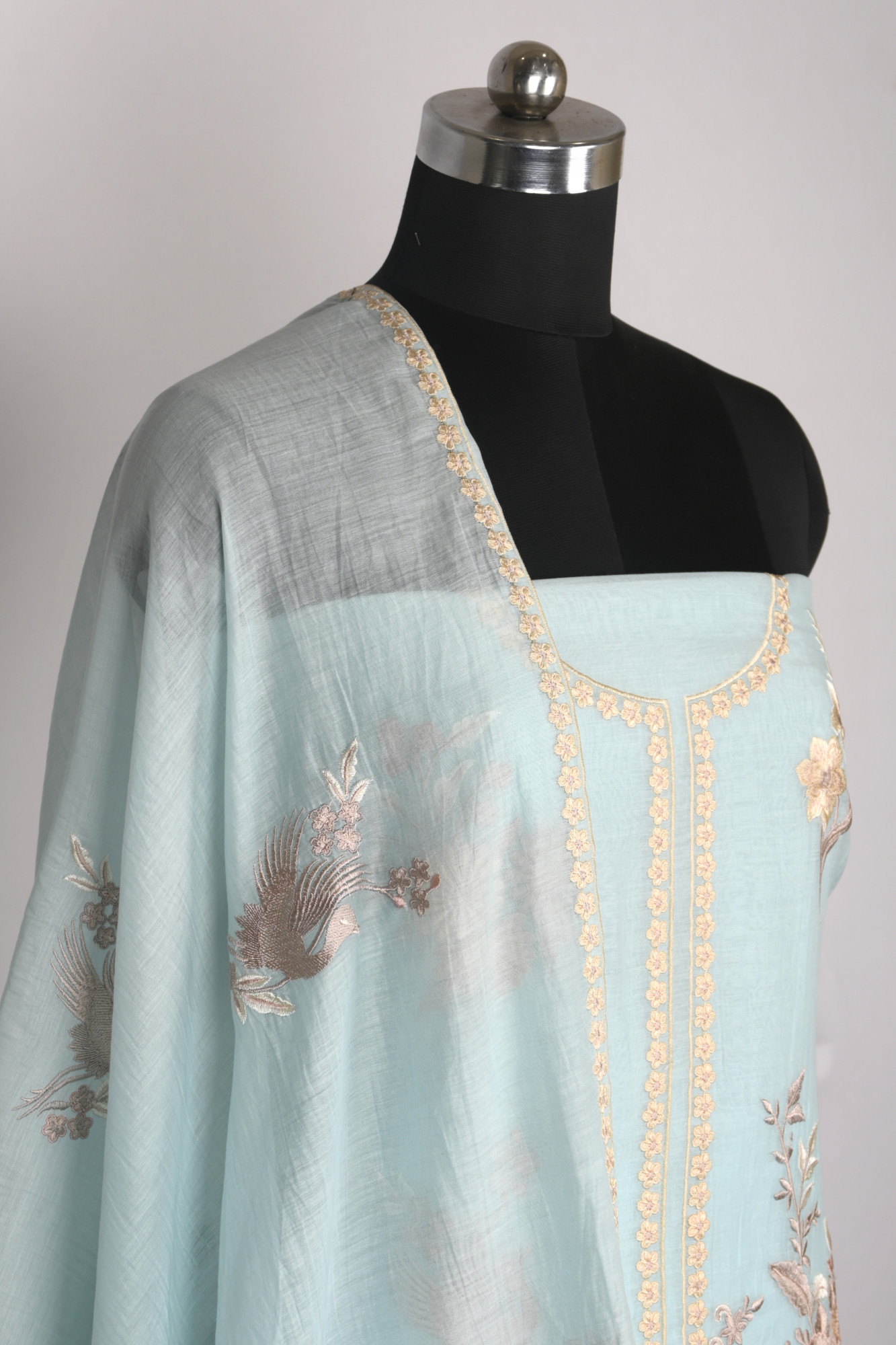 Firozee Mul Cotton Beautiful Suit Set with Dupatta - 996-MCHEMB1109