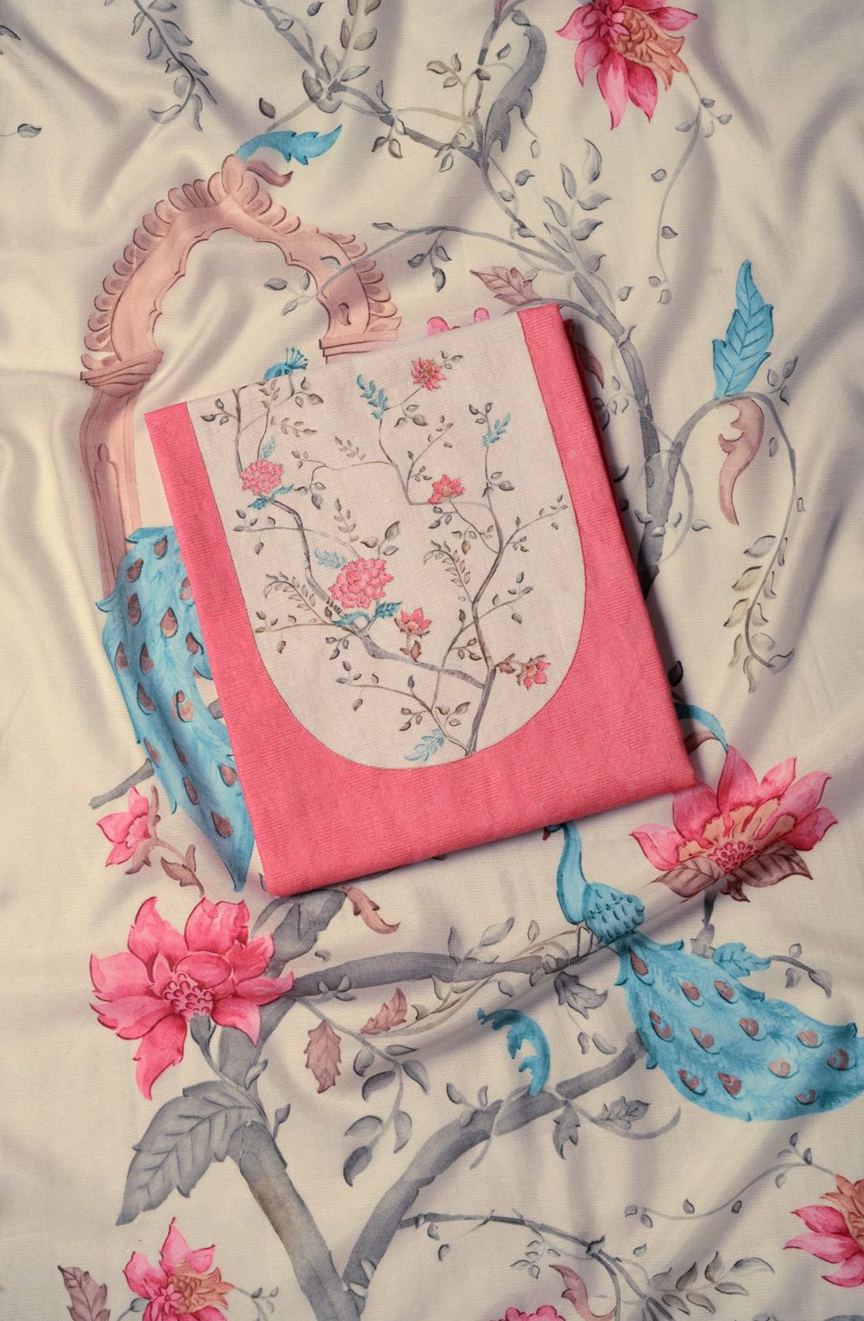 Pink Lawn cotton Digital Printed Suit with Dupatta - VARV64A