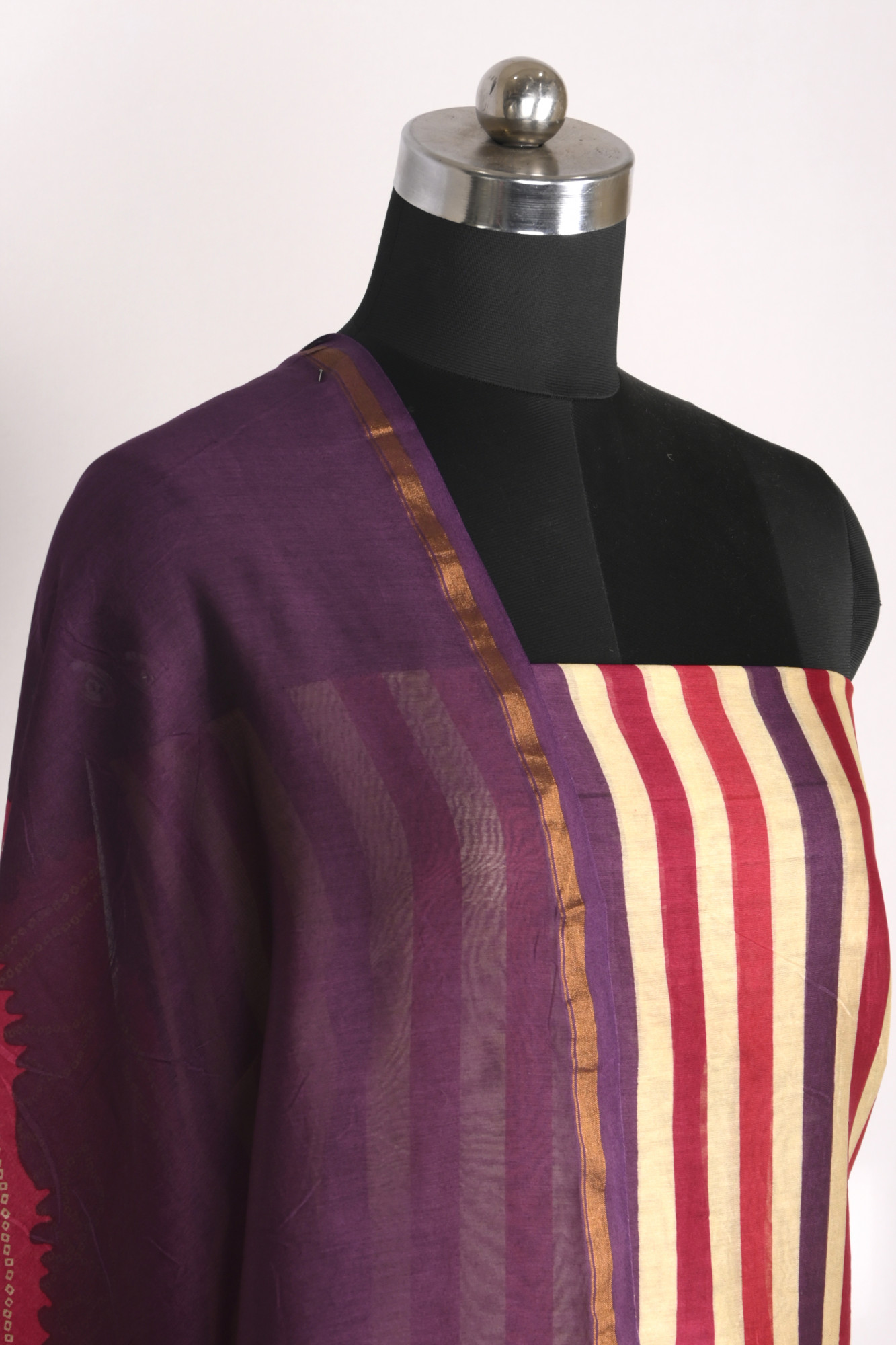 Purple Maheshwari Beautiful Suit Set with Dupatta - 811-LV-US3715-15B