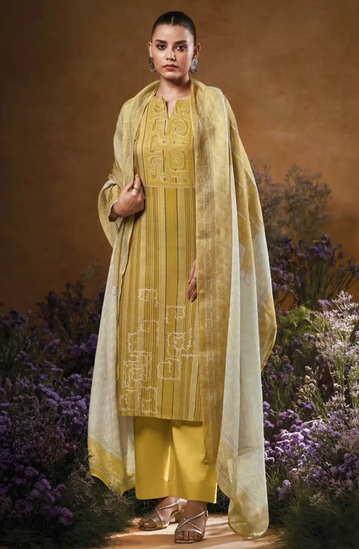 Yellow Premium cotton Beautiful Suit Set with Dupatta - TAVS3546D