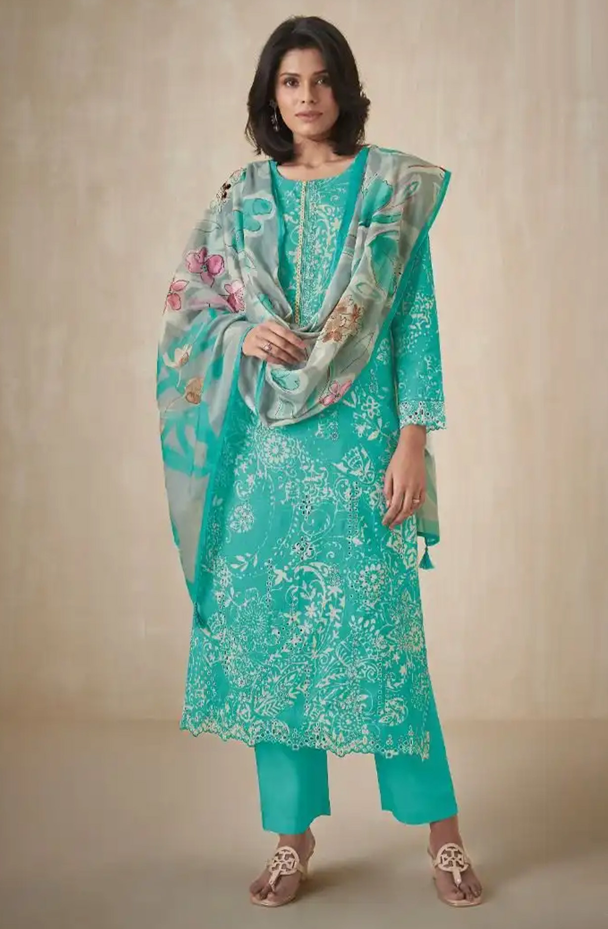 Firozee premium lawn cotton Suit Set with Dupatta - INA13091D