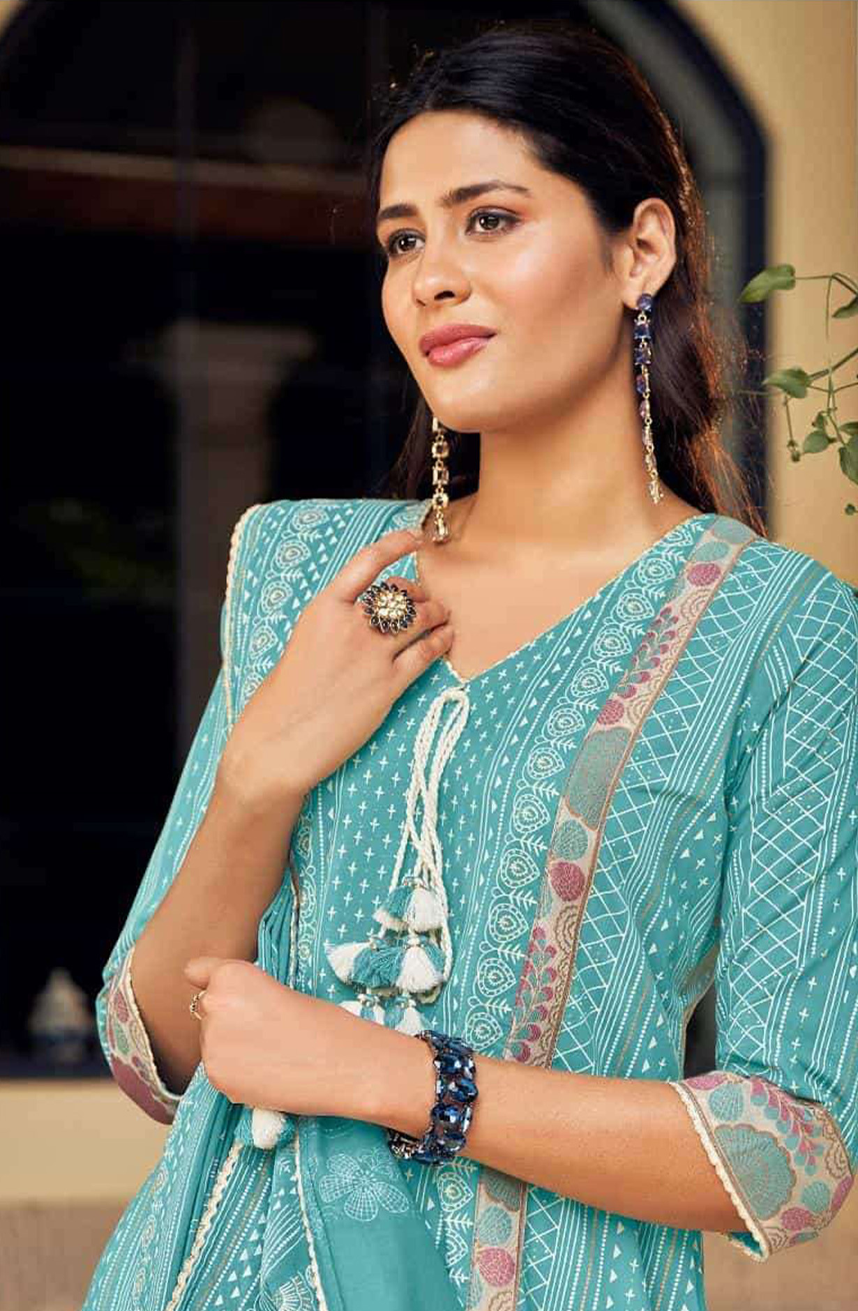 Firozee Pure Cotton Beautiful Suit Set with Dupatta - ROS10166