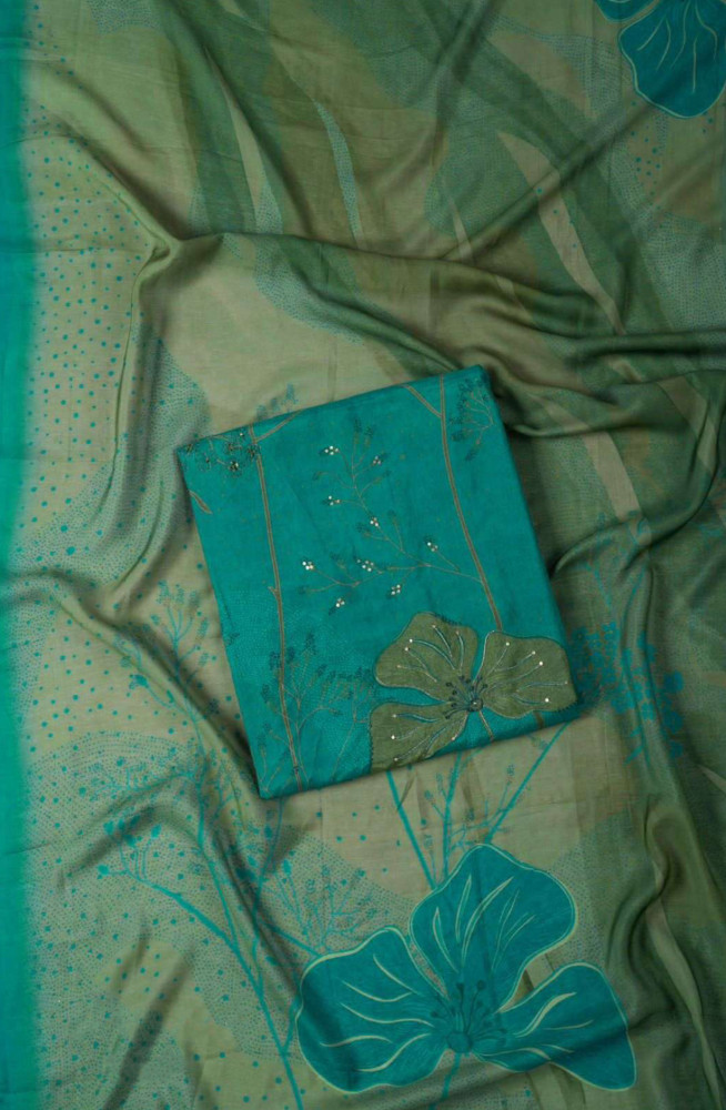 Image of Firozee Muslin Digital Printed Suit Set with Dupatta - VARV19B