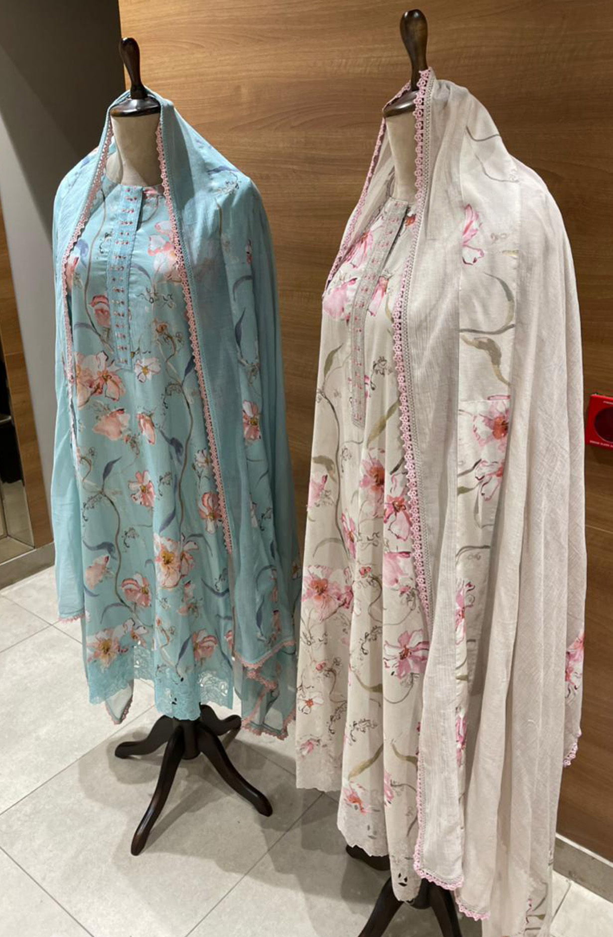 Beige Cotton Printed Suit Set with Dupatta - R157-SPR2685A