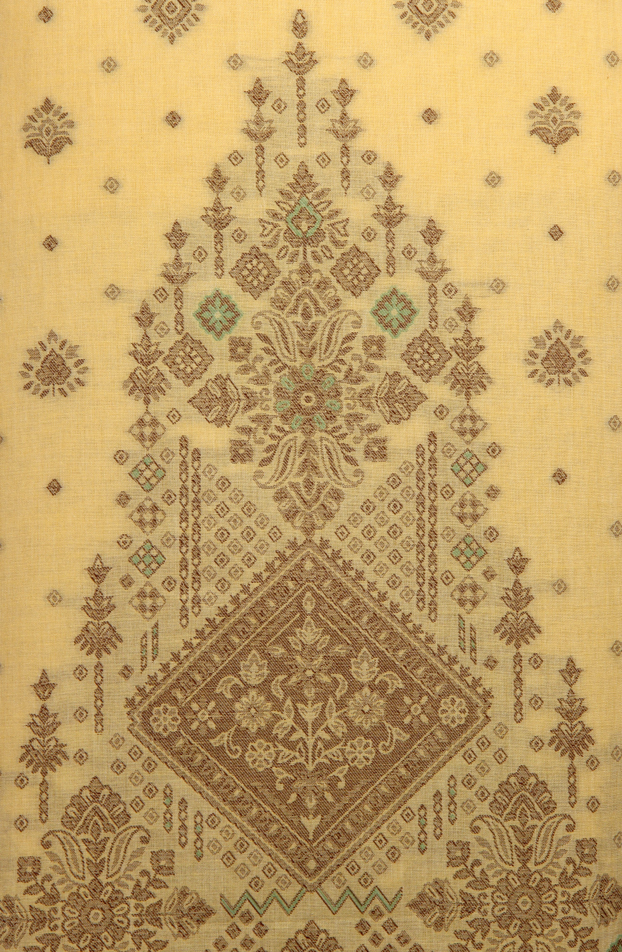 Yellow Cotton Jacquard Unstitched Salwar Kameez Dupatta - 1000-8014F