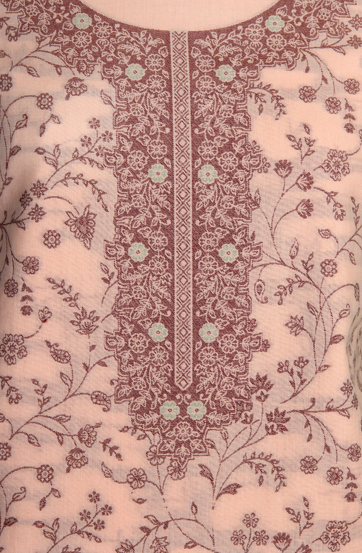 Peach Cotton Jacquard Unstitched Salwar Kameez Dupatta - 1000-8015C