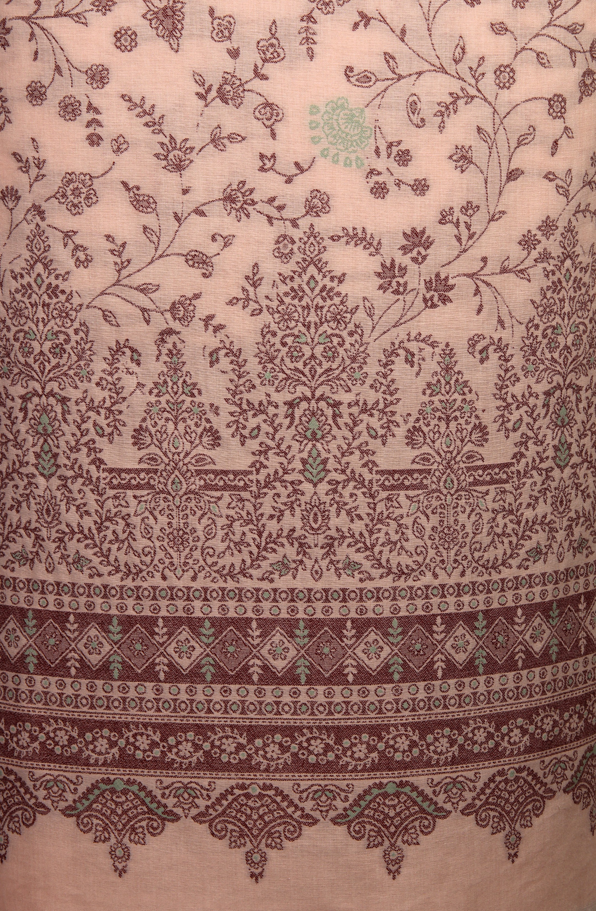 Peach Cotton Jacquard Unstitched Salwar Kameez Dupatta - 1000-8015C