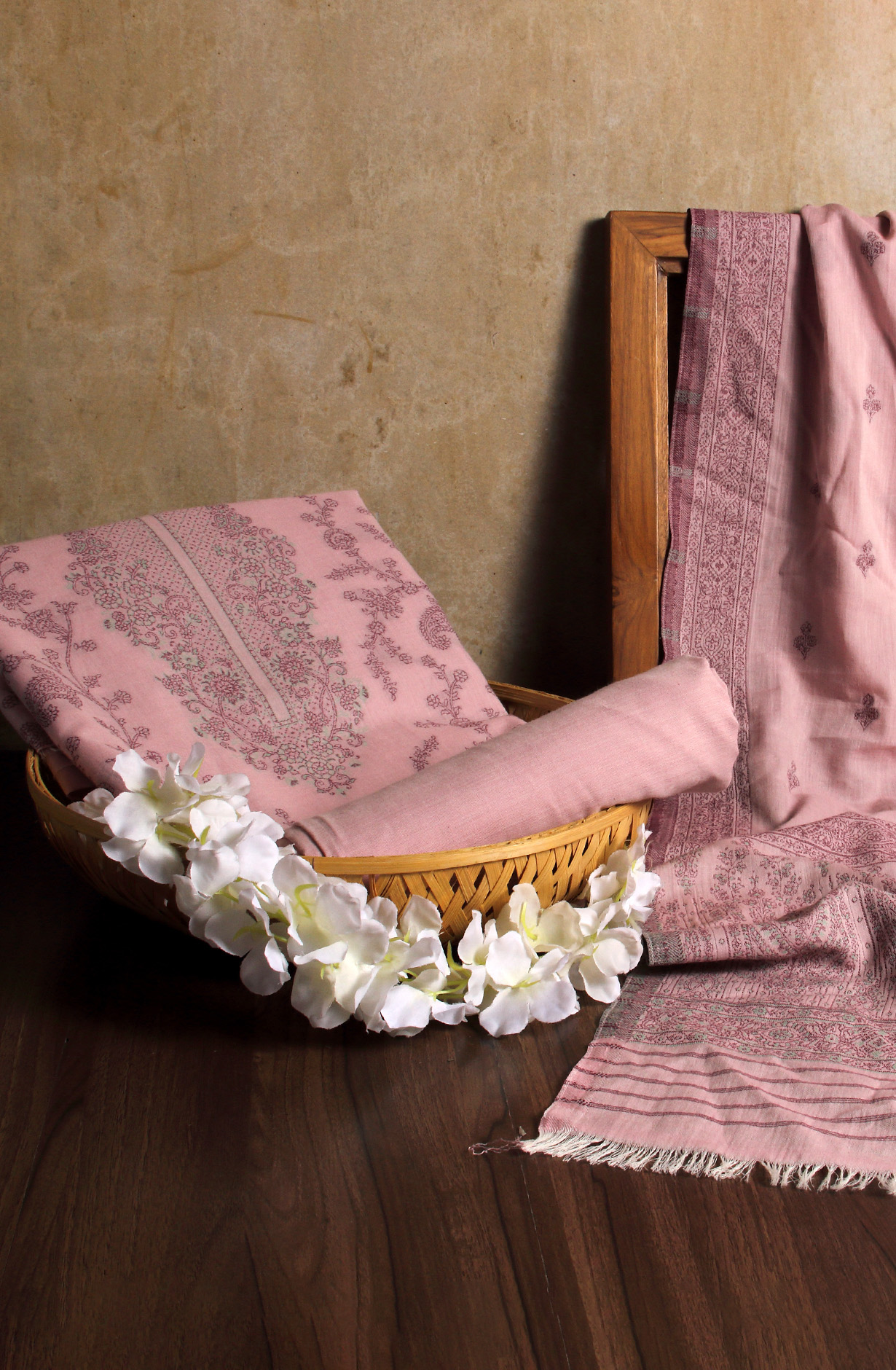 Lavender Cotton Jacquard Unstitched Salwar Kameez Dupatta - 1000-8017