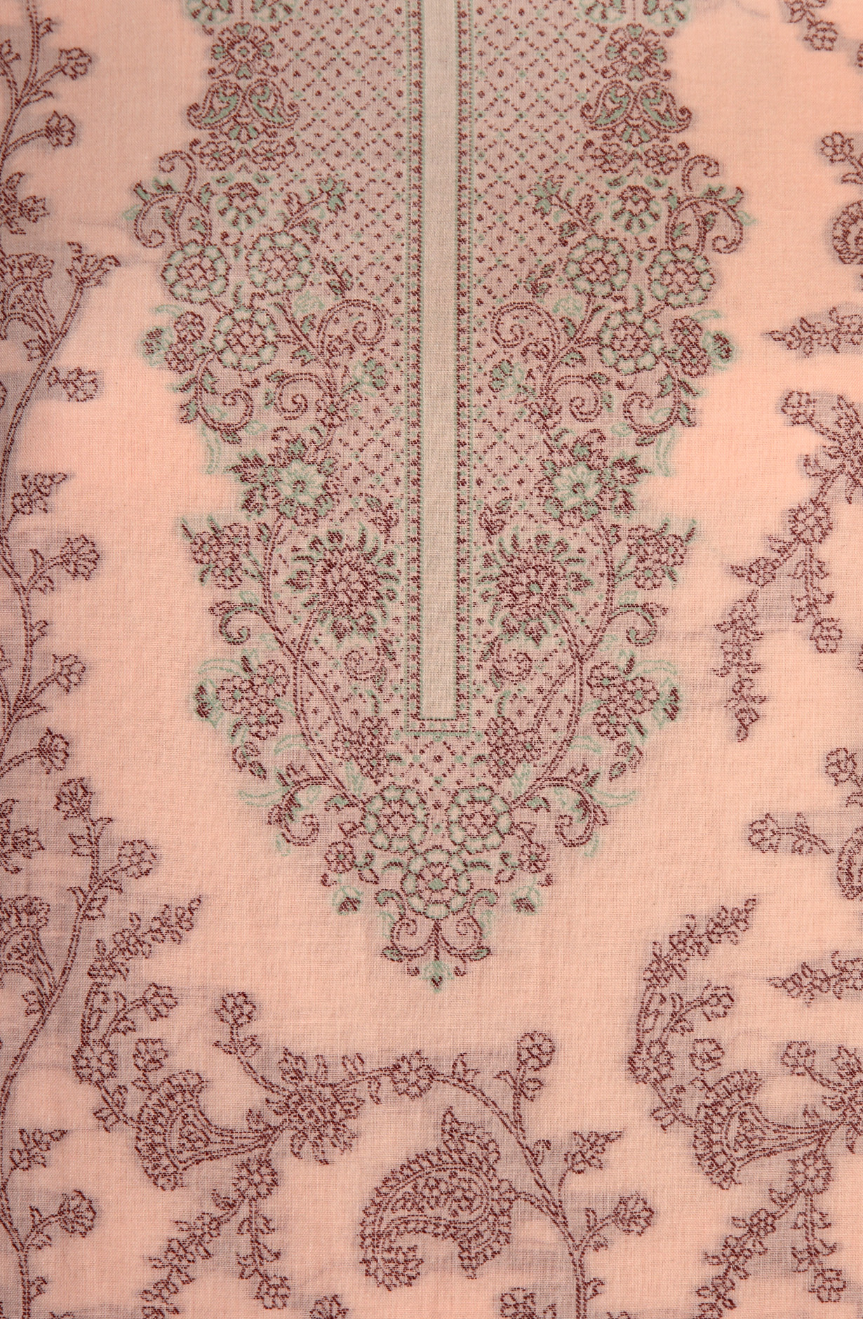 Peach Cotton Jacquard Unstitched Salwar Kameez Dupatta - 1000-8017E