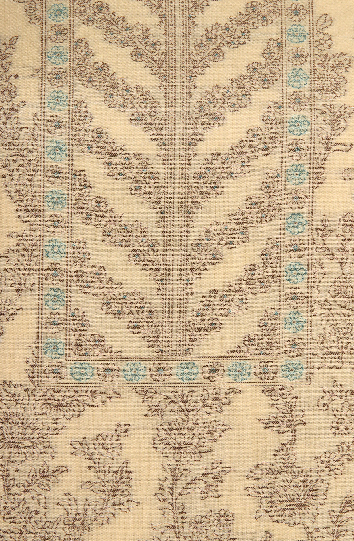 Beige Cotton Jacquard Unstitched Salwar Suit Dupatta - 1000-8018A