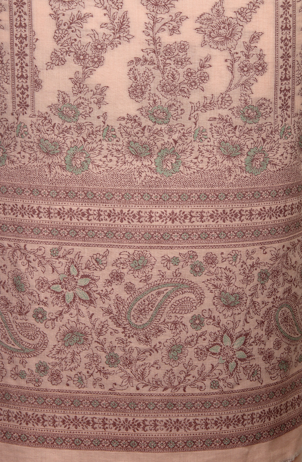 Peach Cotton Jacquard Unstitched Salwar Suit Dupatta - 1000-8018D