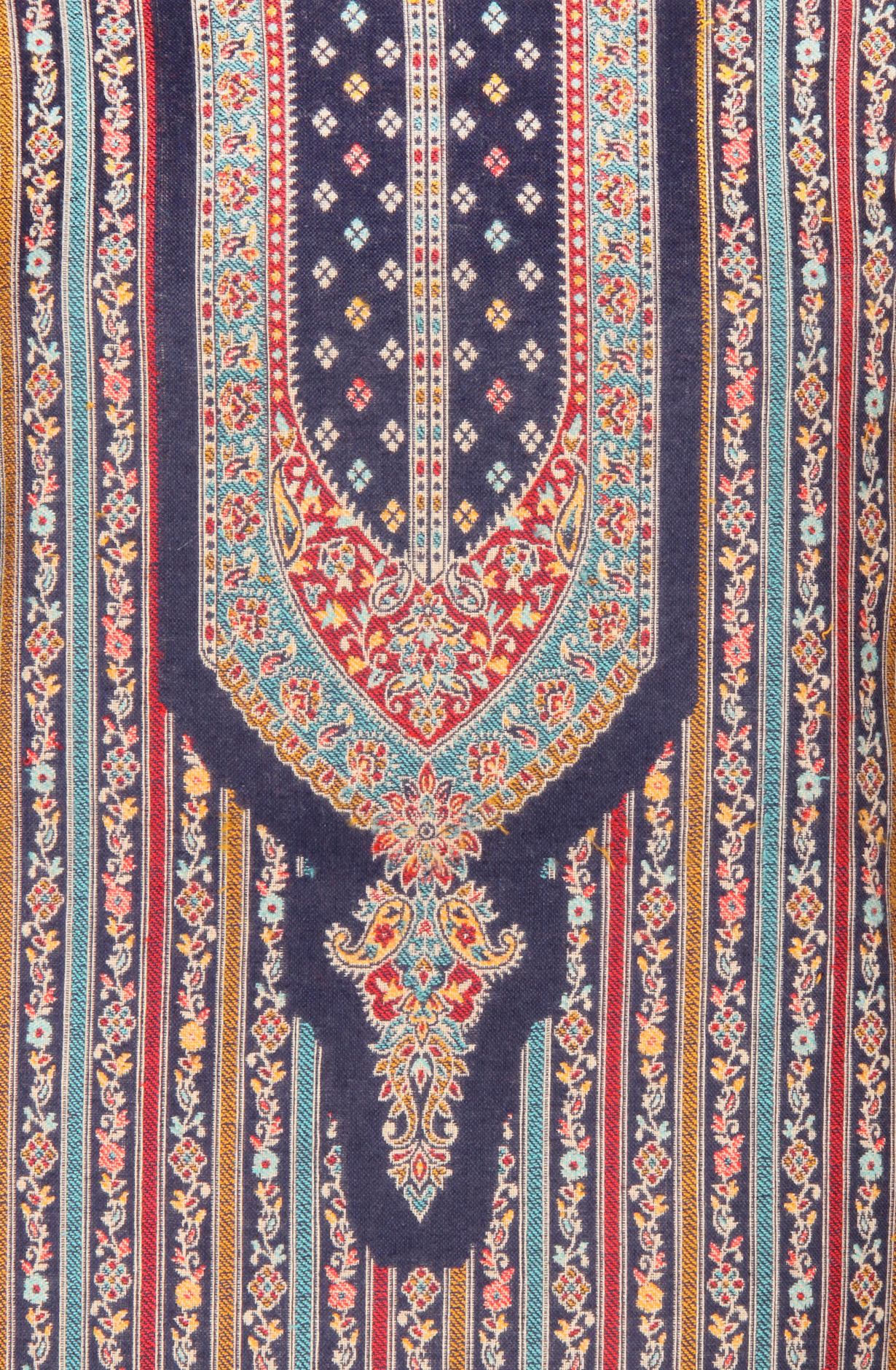 Blue Pashmina Winter Wear Unstitched Salwar Suit with Stole Dupatta - 1000-8031A