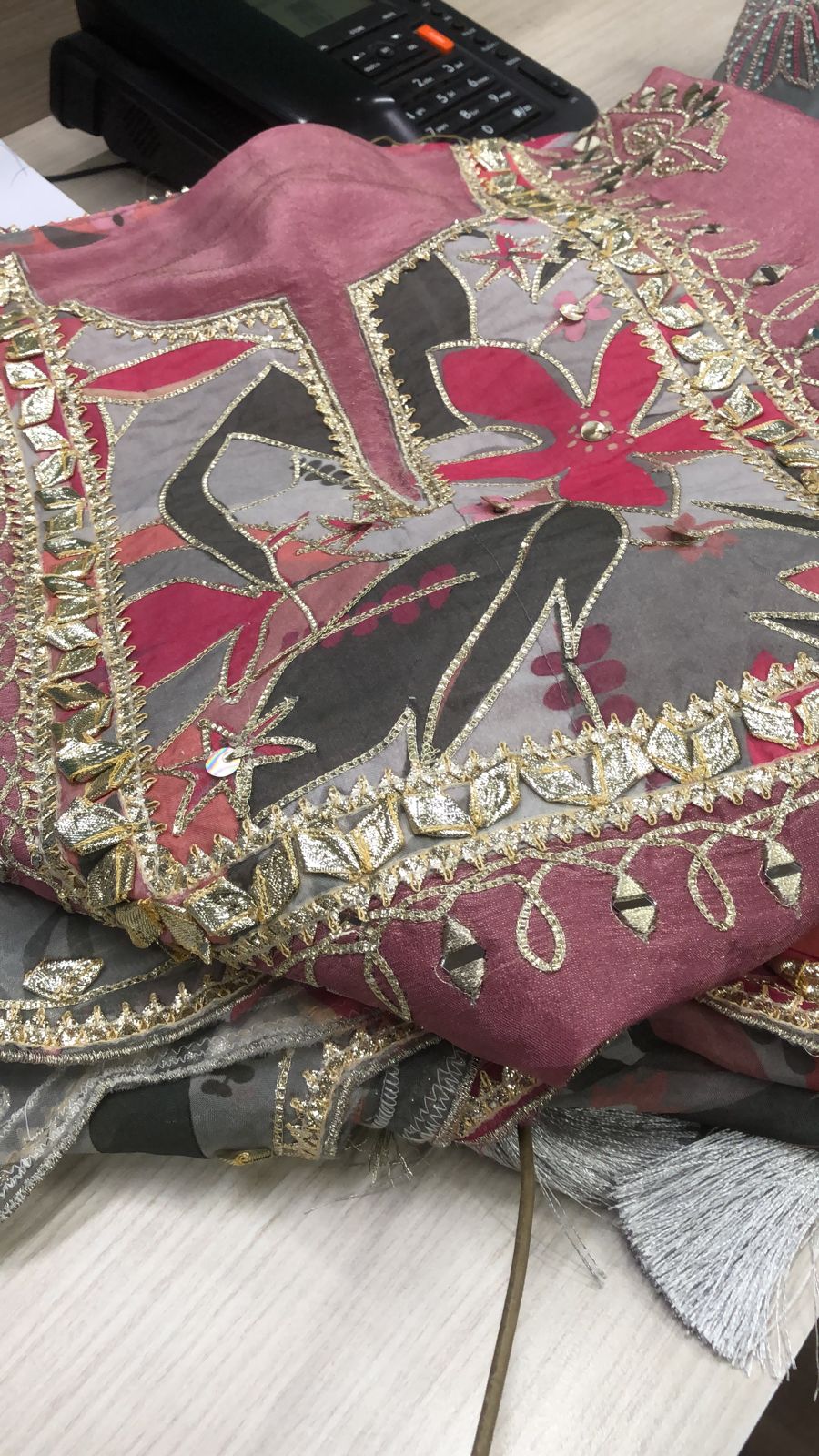 Pink Beautiful Tissue Silk Unstitched Partywear Salwar Kameez - 1001-JTM508