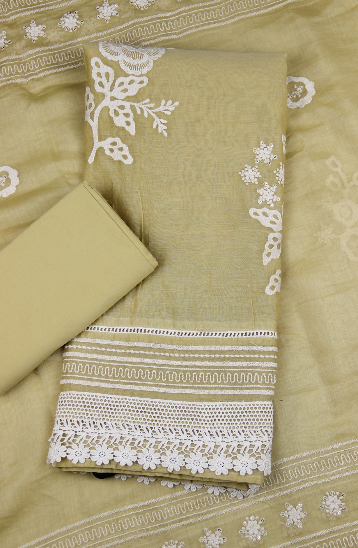 Chanderi Embroidered Suit Set with Beautiful Dupatta -1006-1435