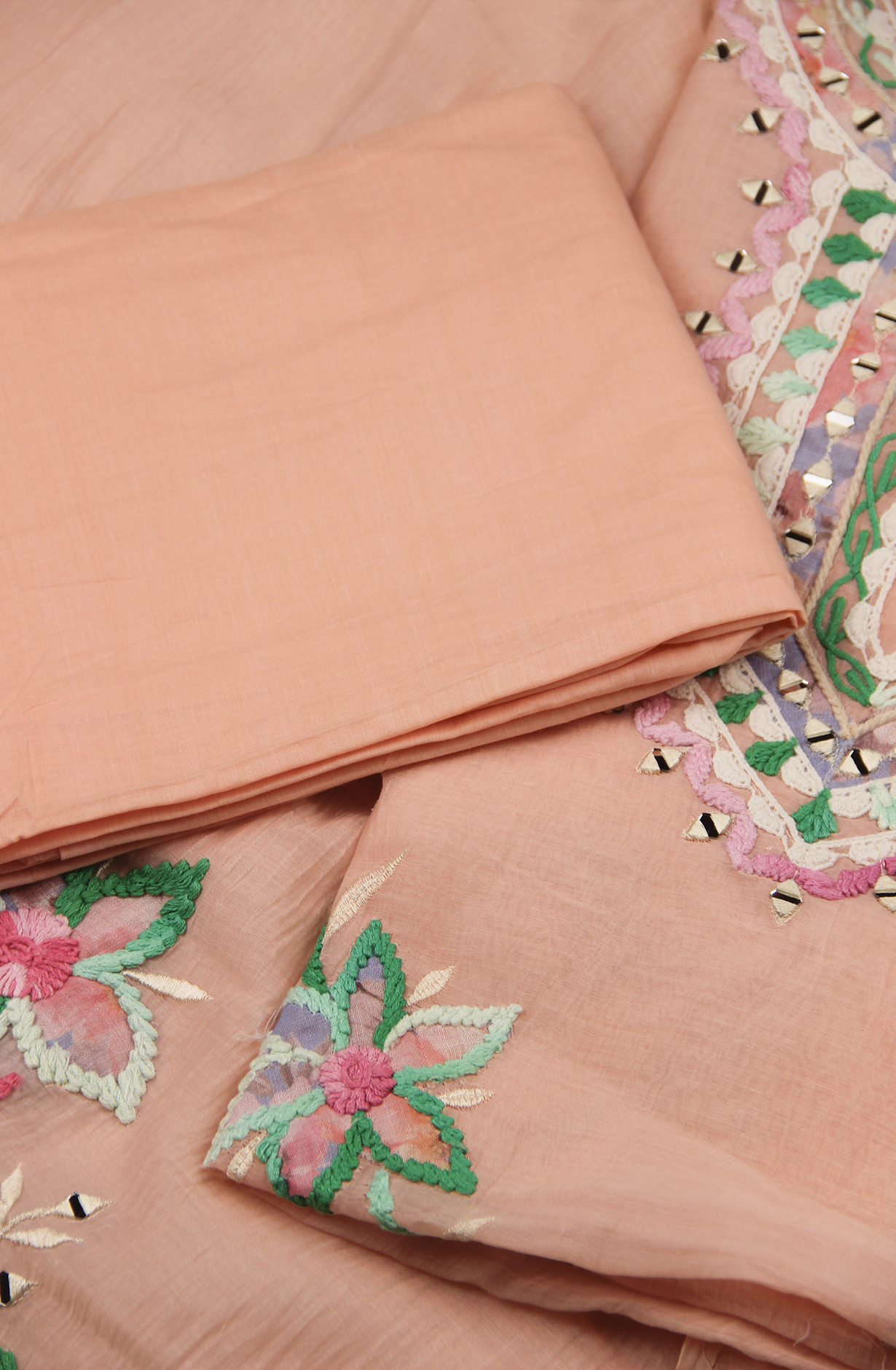 Chanderi Embroidered Suit Set with Beautiful Dupatta - 1006-31