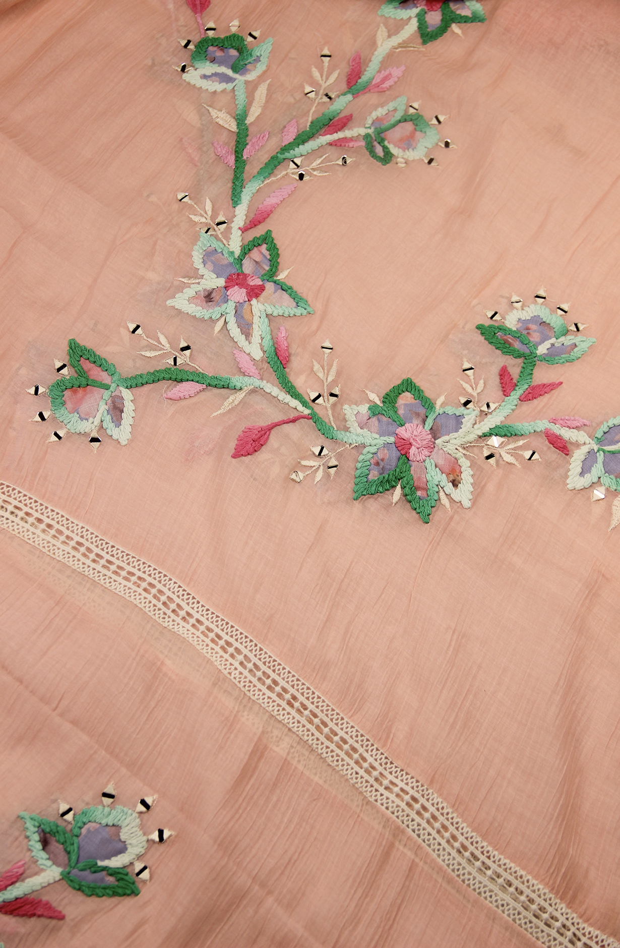 Chanderi Embroidered Suit Set with Beautiful Dupatta - 1006-31