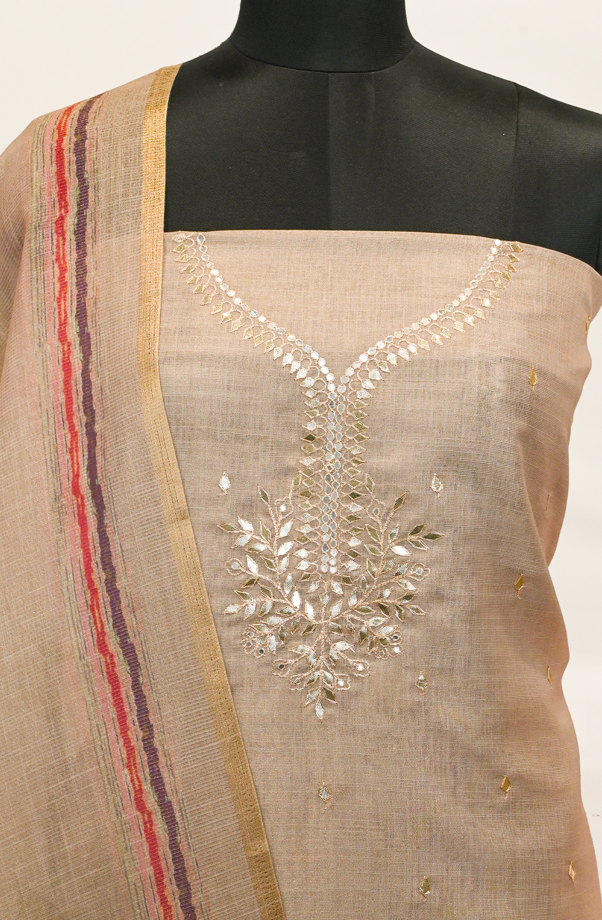 Brown Shimmer Suit Set with Beautiful Dupatta - 1019-FS339