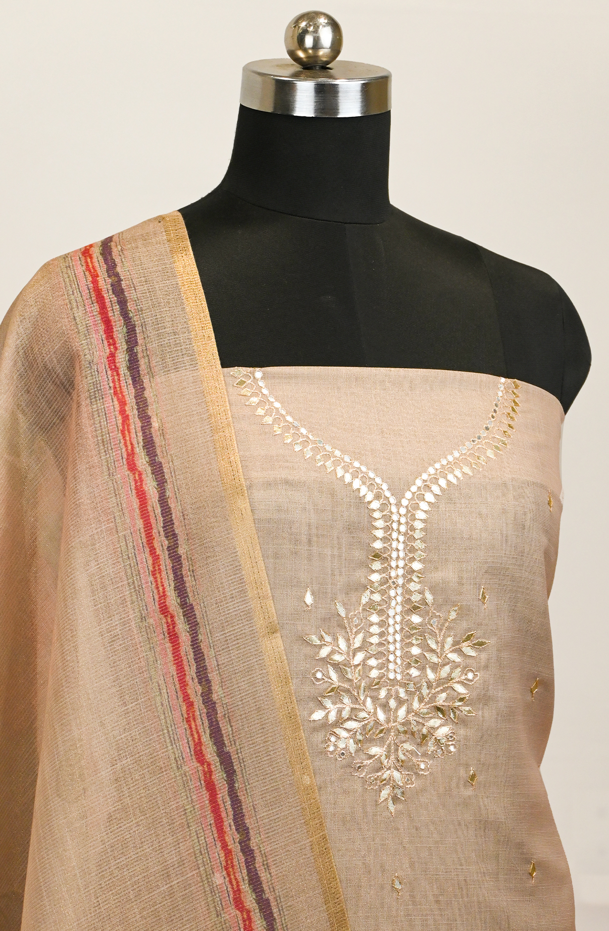 Brown Shimmer Suit Set with Beautiful Dupatta - 1019-FS339