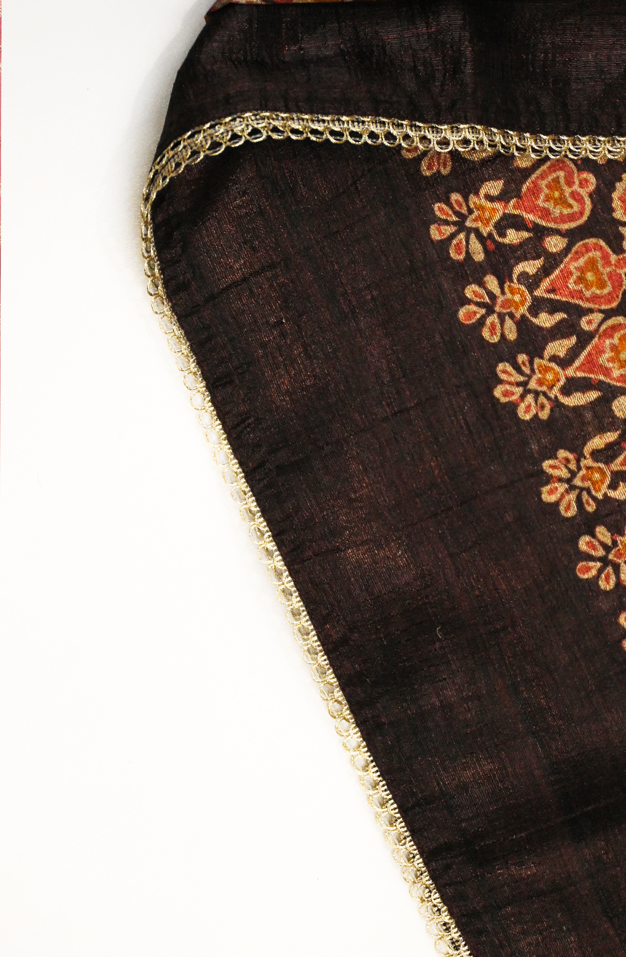 Rust art Tassar Suit Set with Beautiful Dupatta - 1019-FS374A