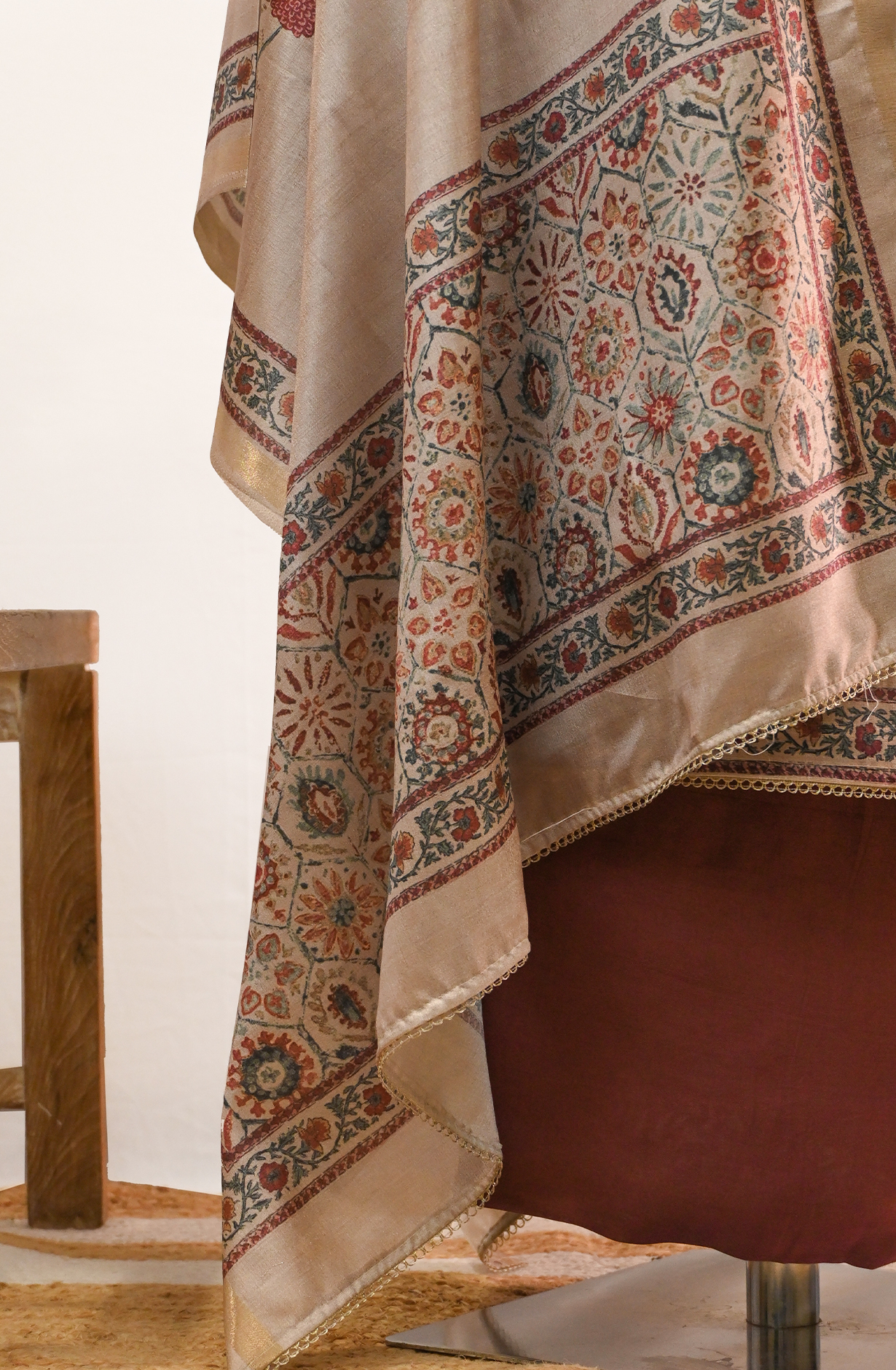 Beige Moonga Silk Suit Set with Beautiful Dupatta - 1019-FA397C