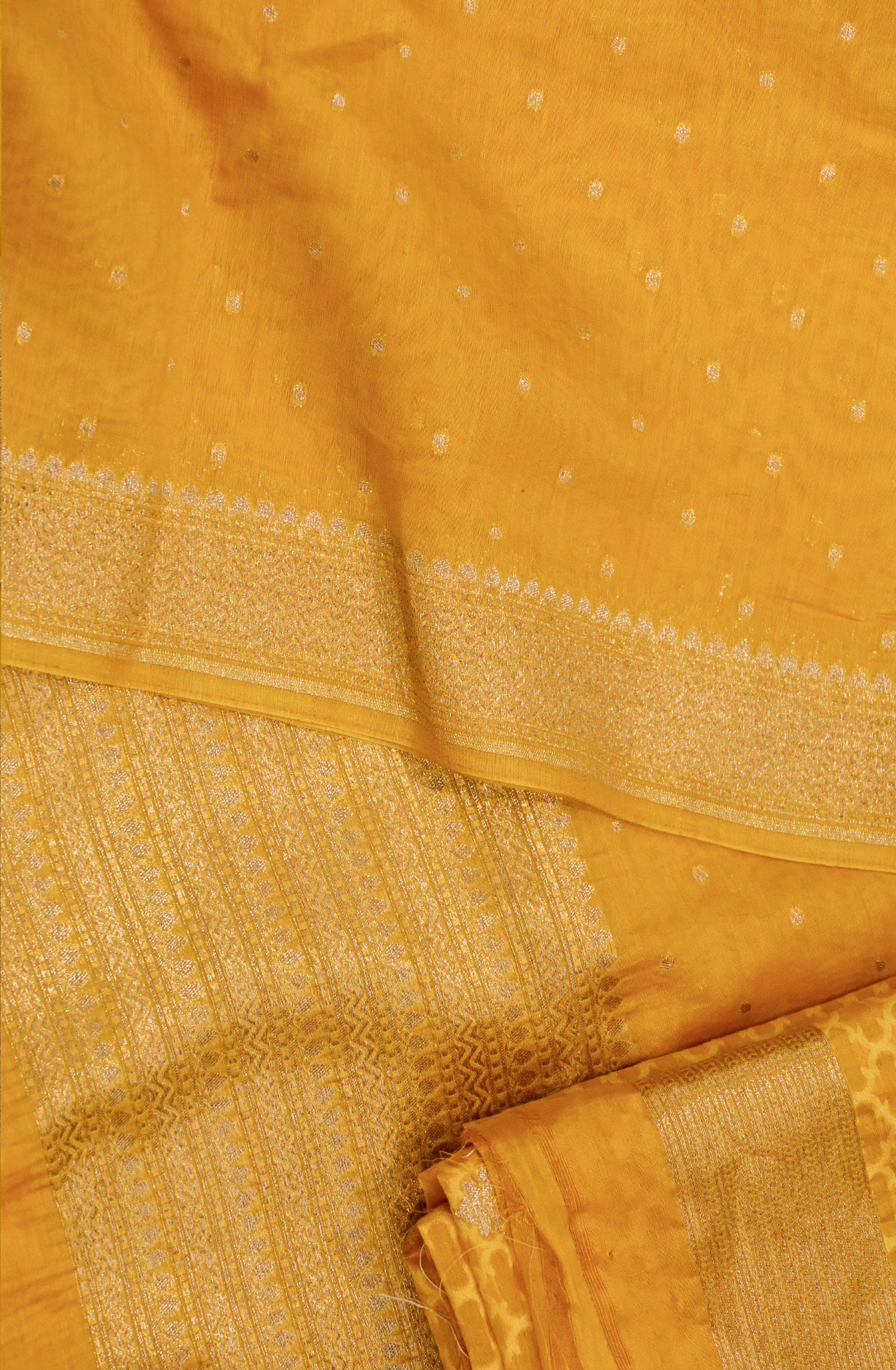Yellow Banarsi Suit Set with Dupatta - 1021-PAURI-2E