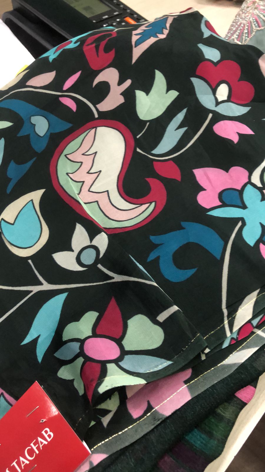 Bottle Green Chinon Digital Printed Suit-sets with Chiffon Dupatta - 106-9049A