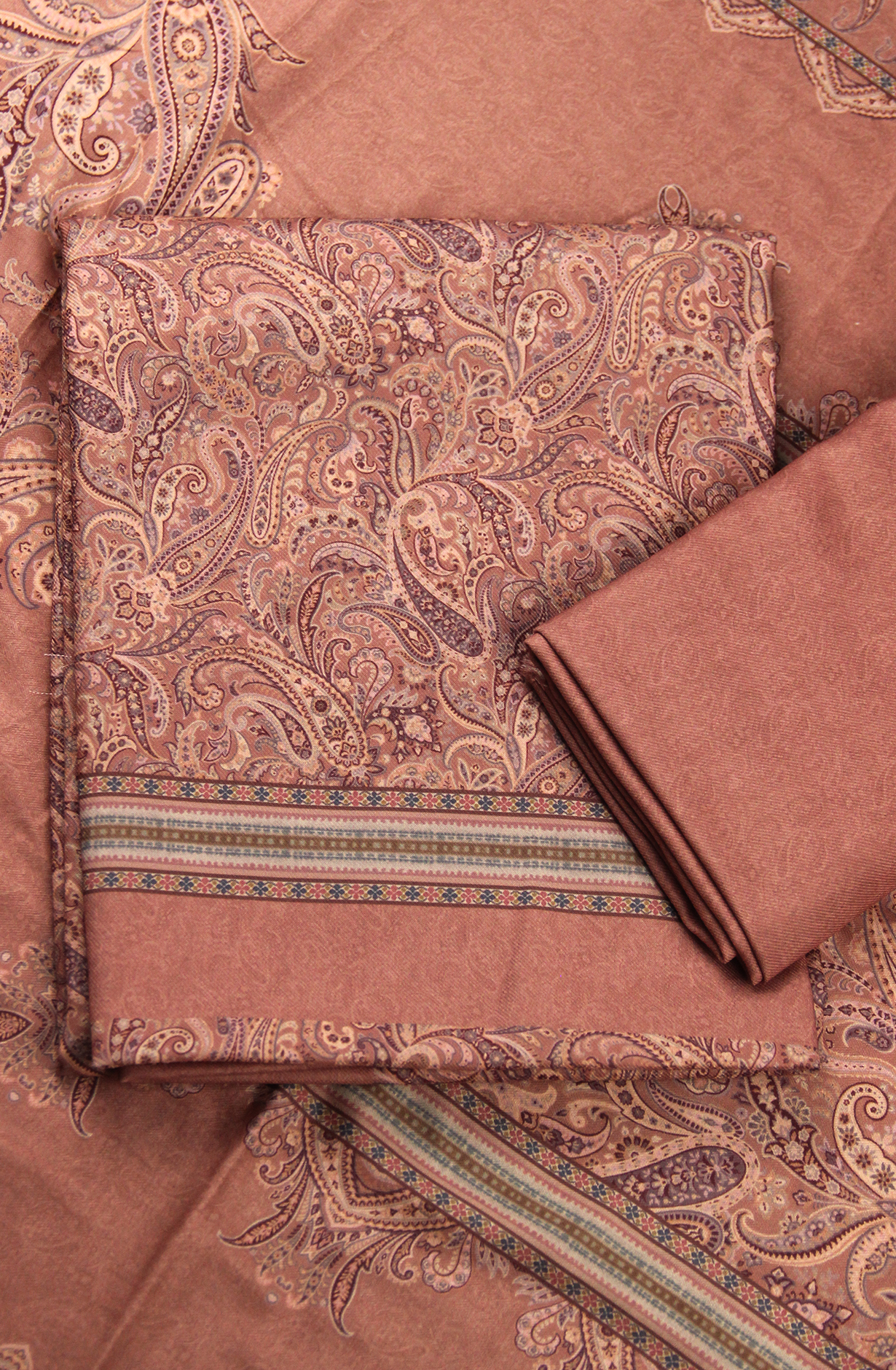 Pink Printed Spun Salwaar Suit with Shawl- ZAA1603C