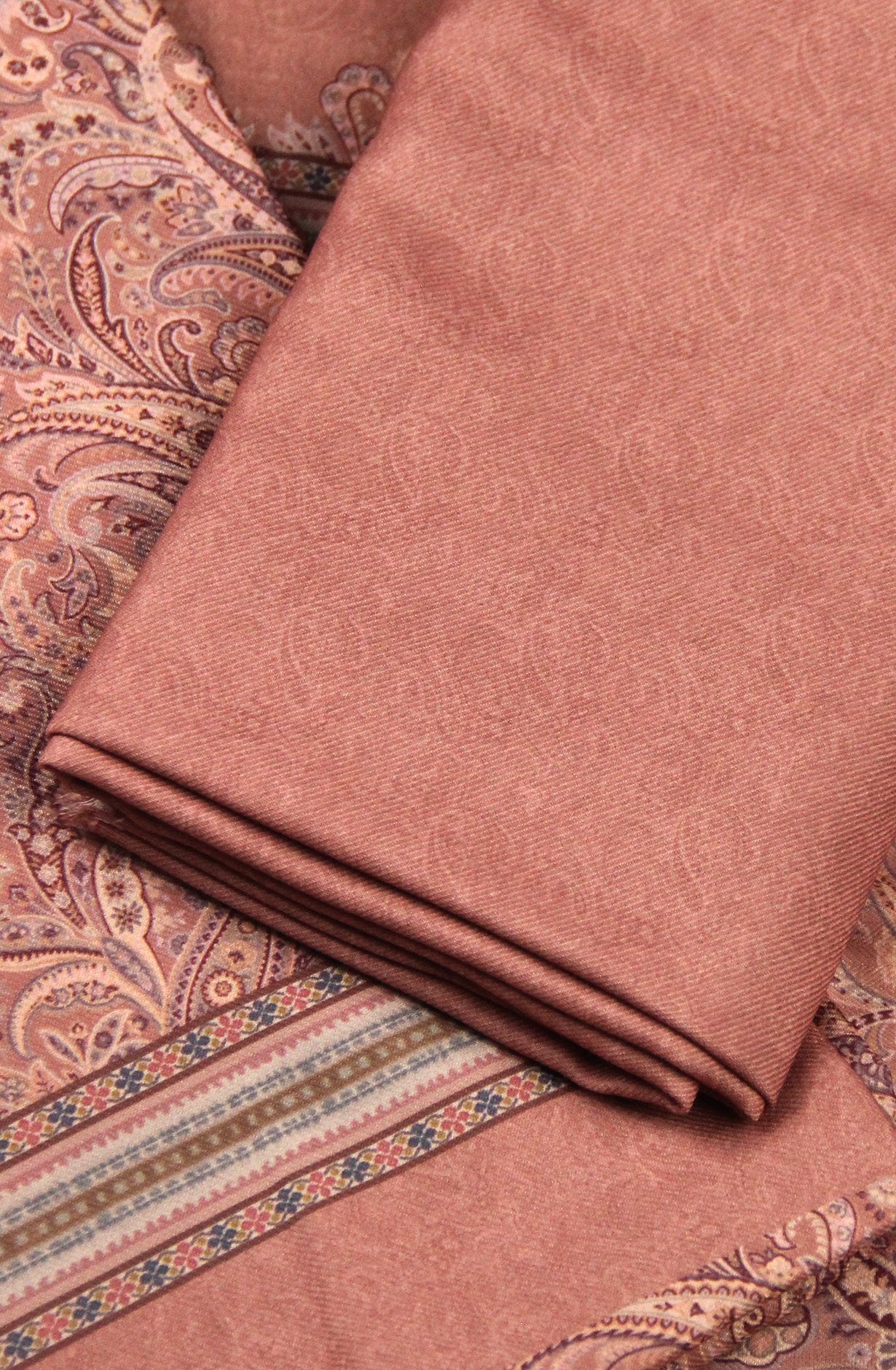 Pink Printed Spun Salwaar Suit with Shawl- ZAA1603C